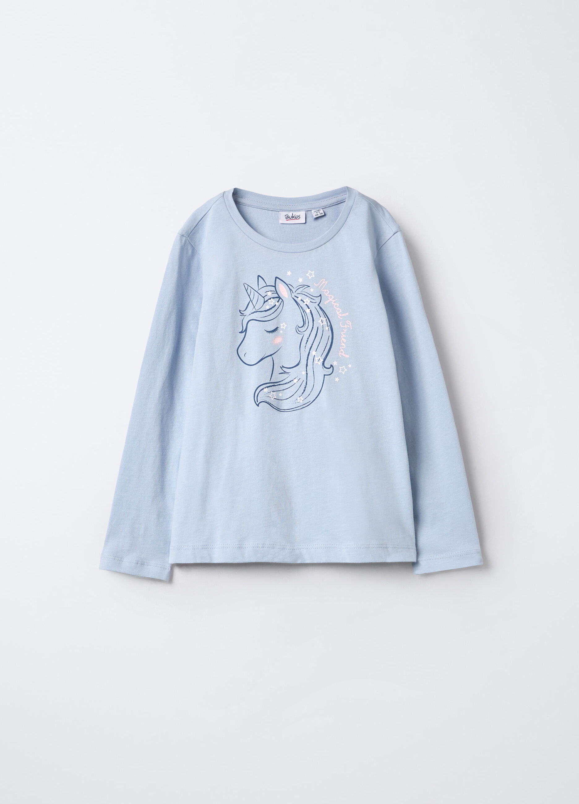 T-shirt in jersey di puro cotone bambina_0
