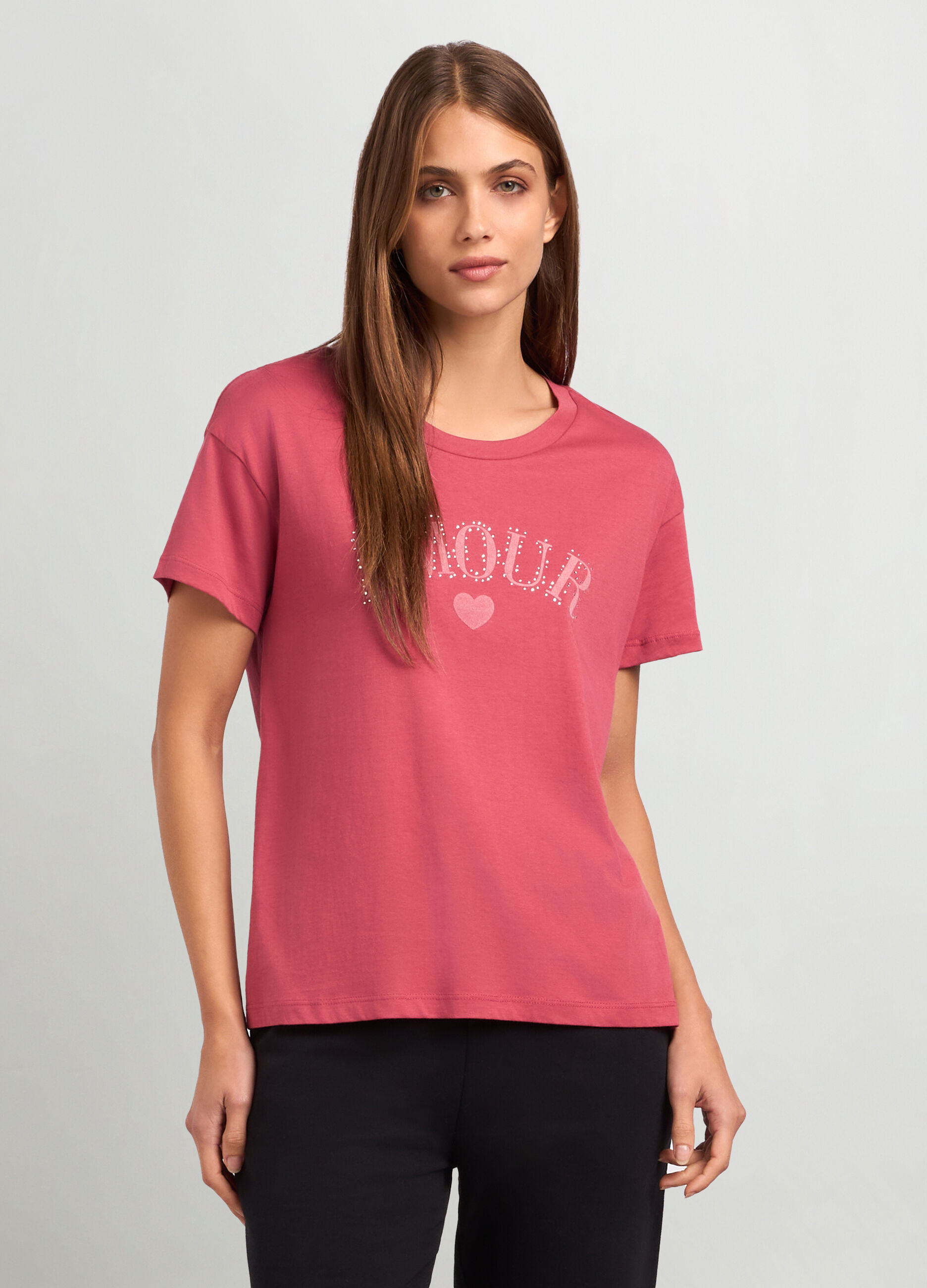 T-shirt in puro cotone donna_0