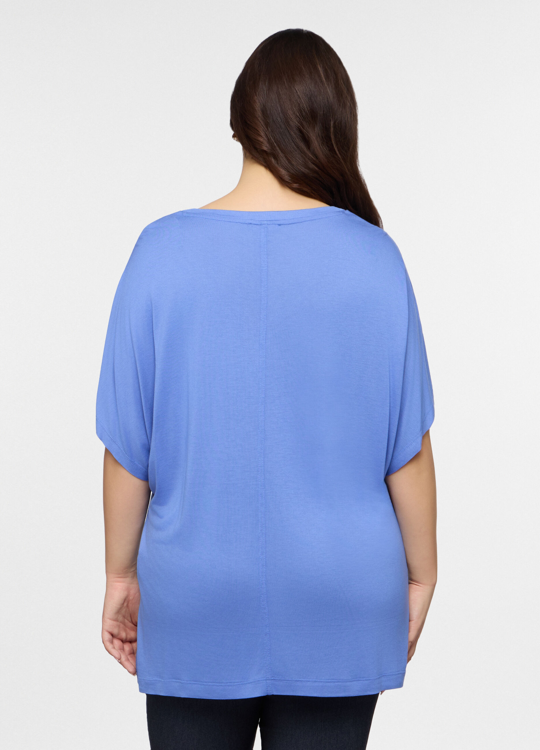 T-shirt Fit Relaxed con scollo a V donna curvy_1