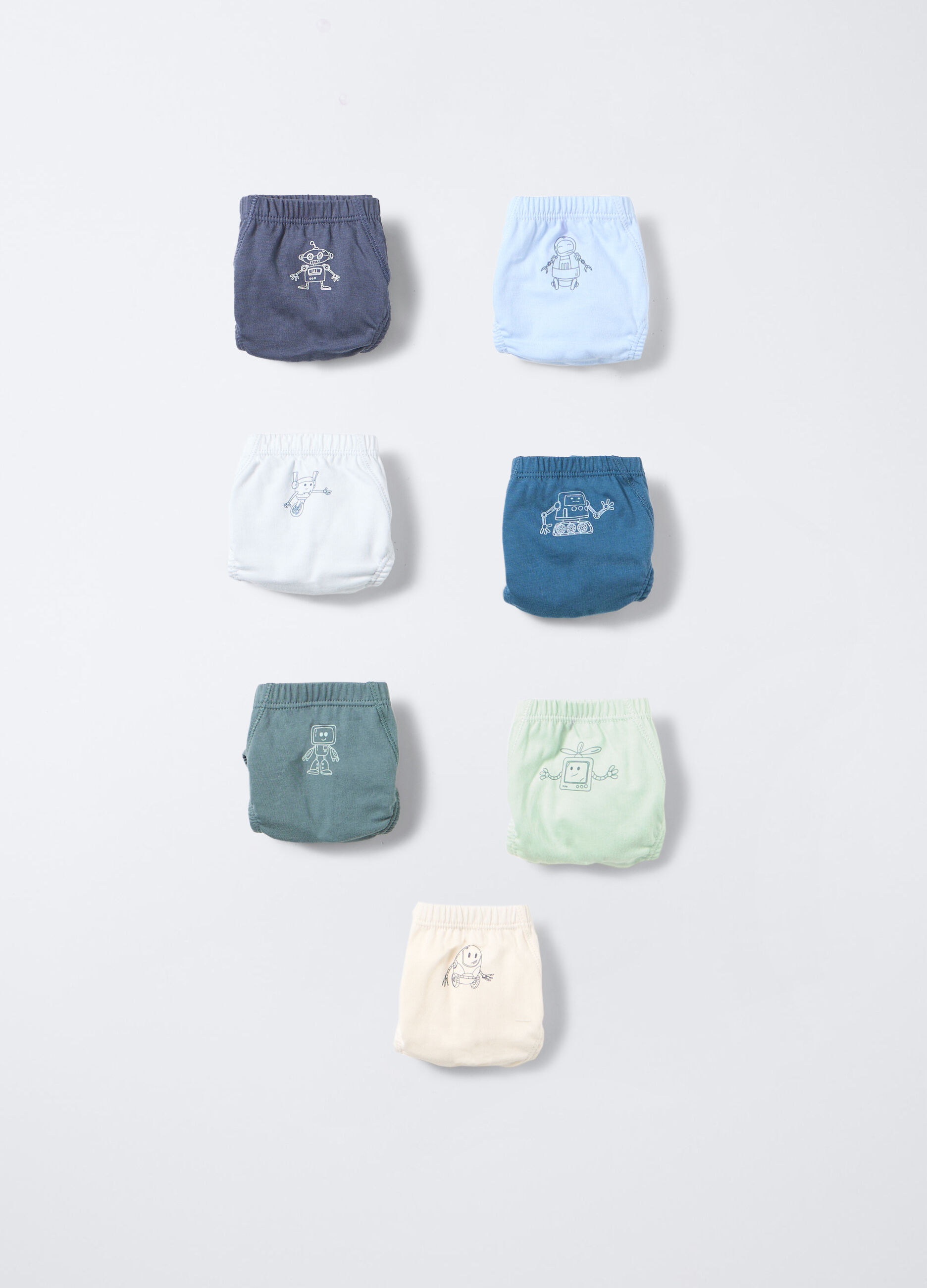 Pack 7 slip in jersey di puro cotone bambino_0