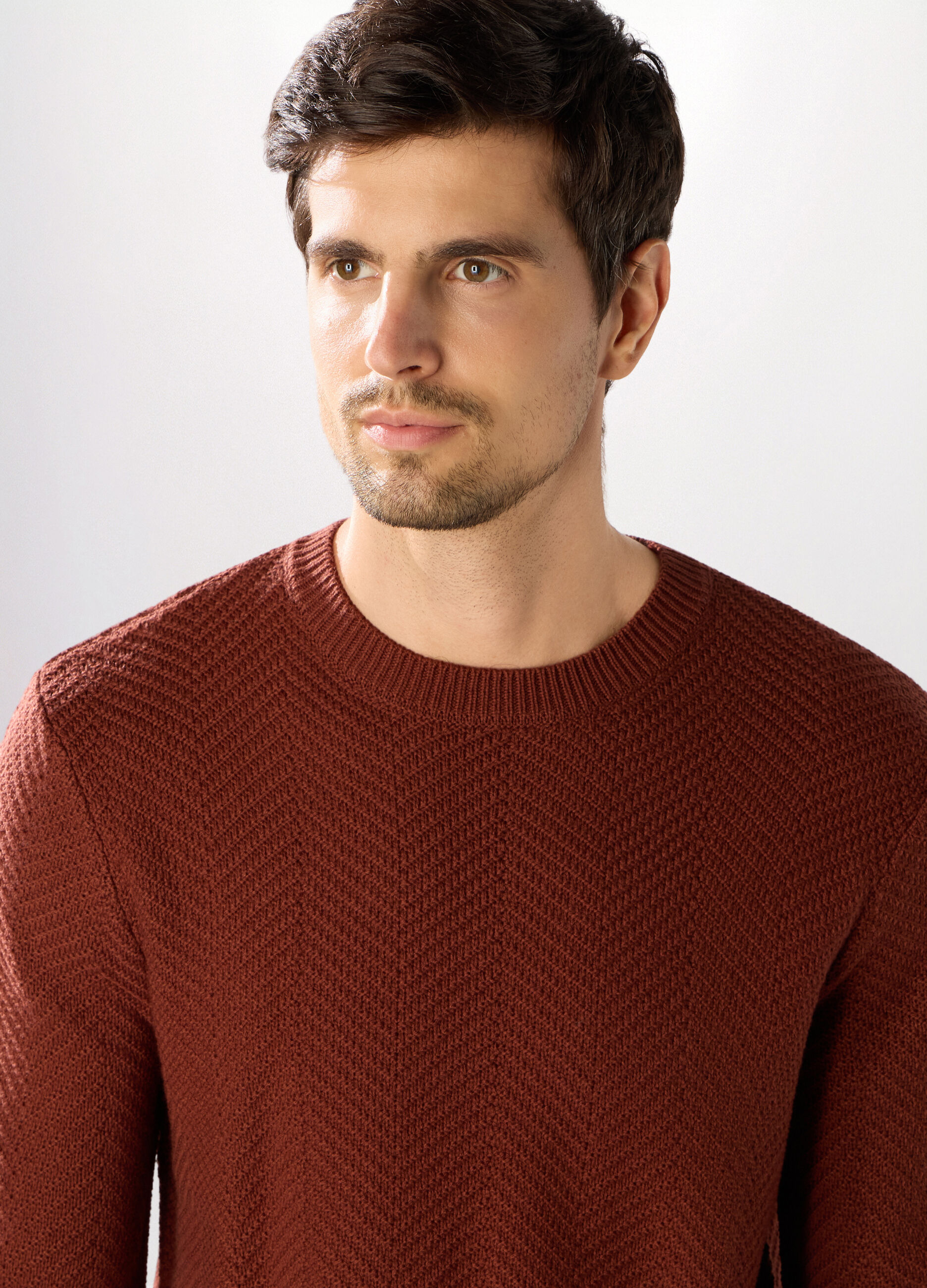 Maglione girocollo chevron uomo_2