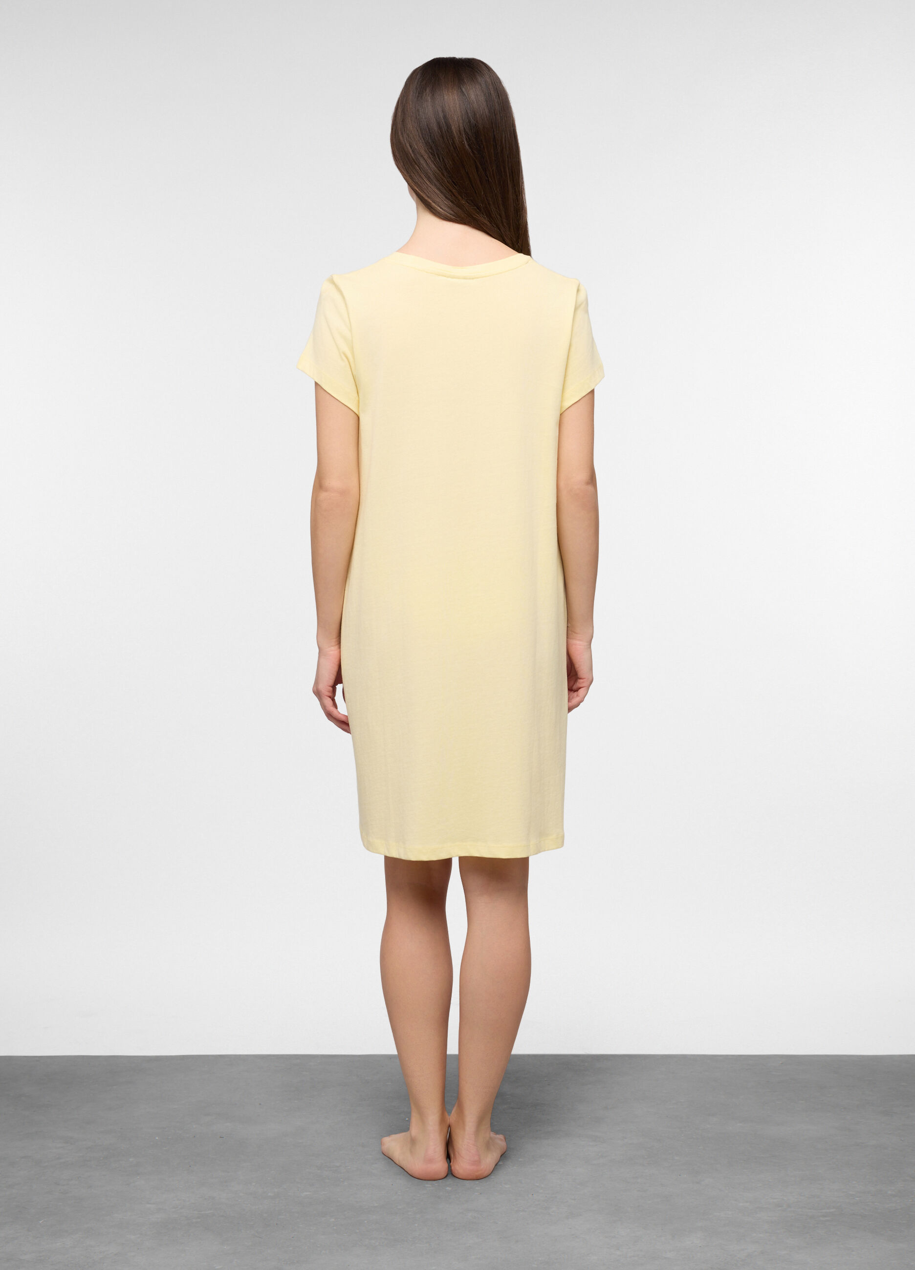 Camicia da notte in jersey di puro cotone donna_1