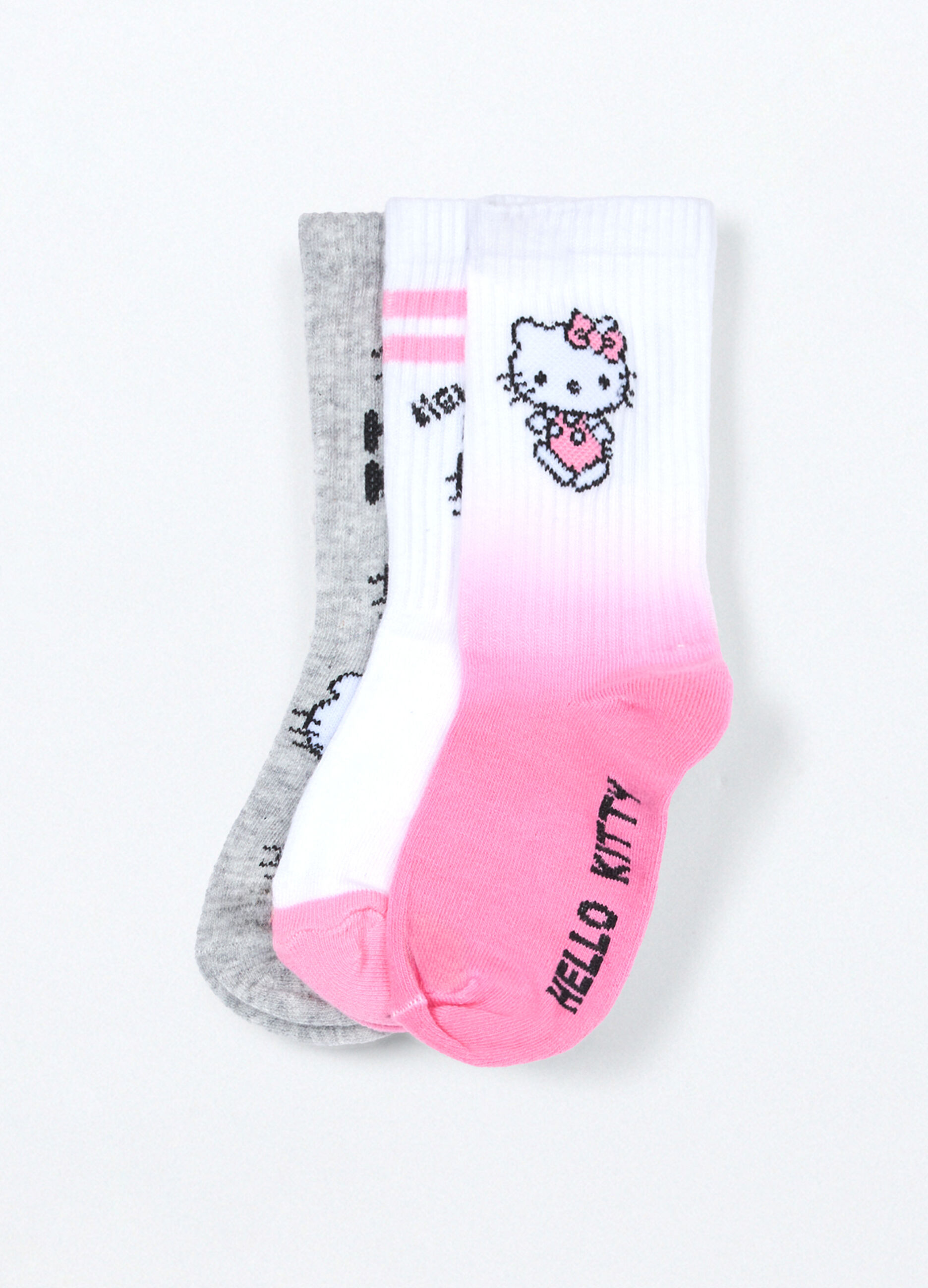 Pack 3 calzini lunghi Hello Kitty misto cotone bambina_0