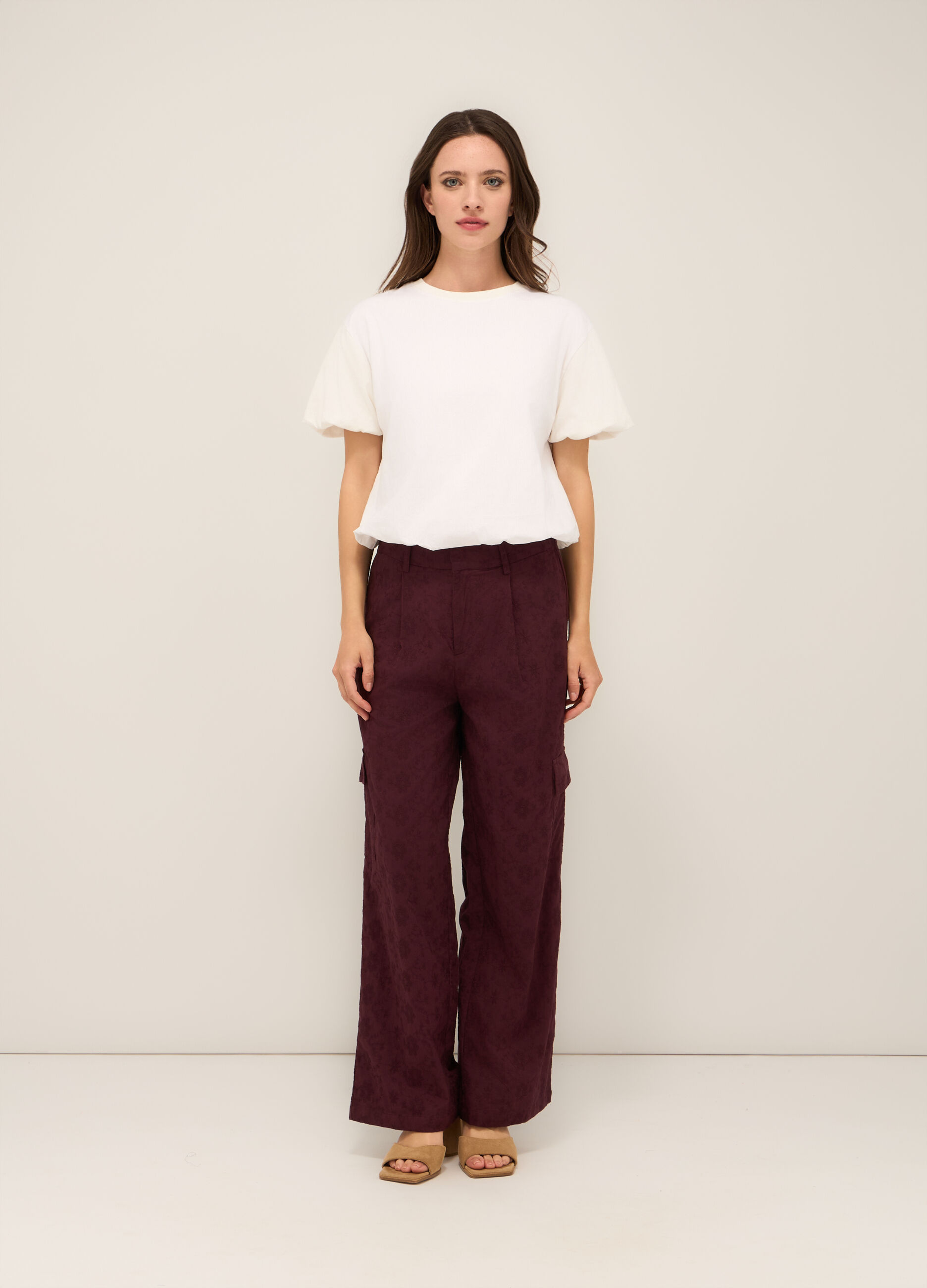 Pantaloni in sangallo di puro cotone donna_0