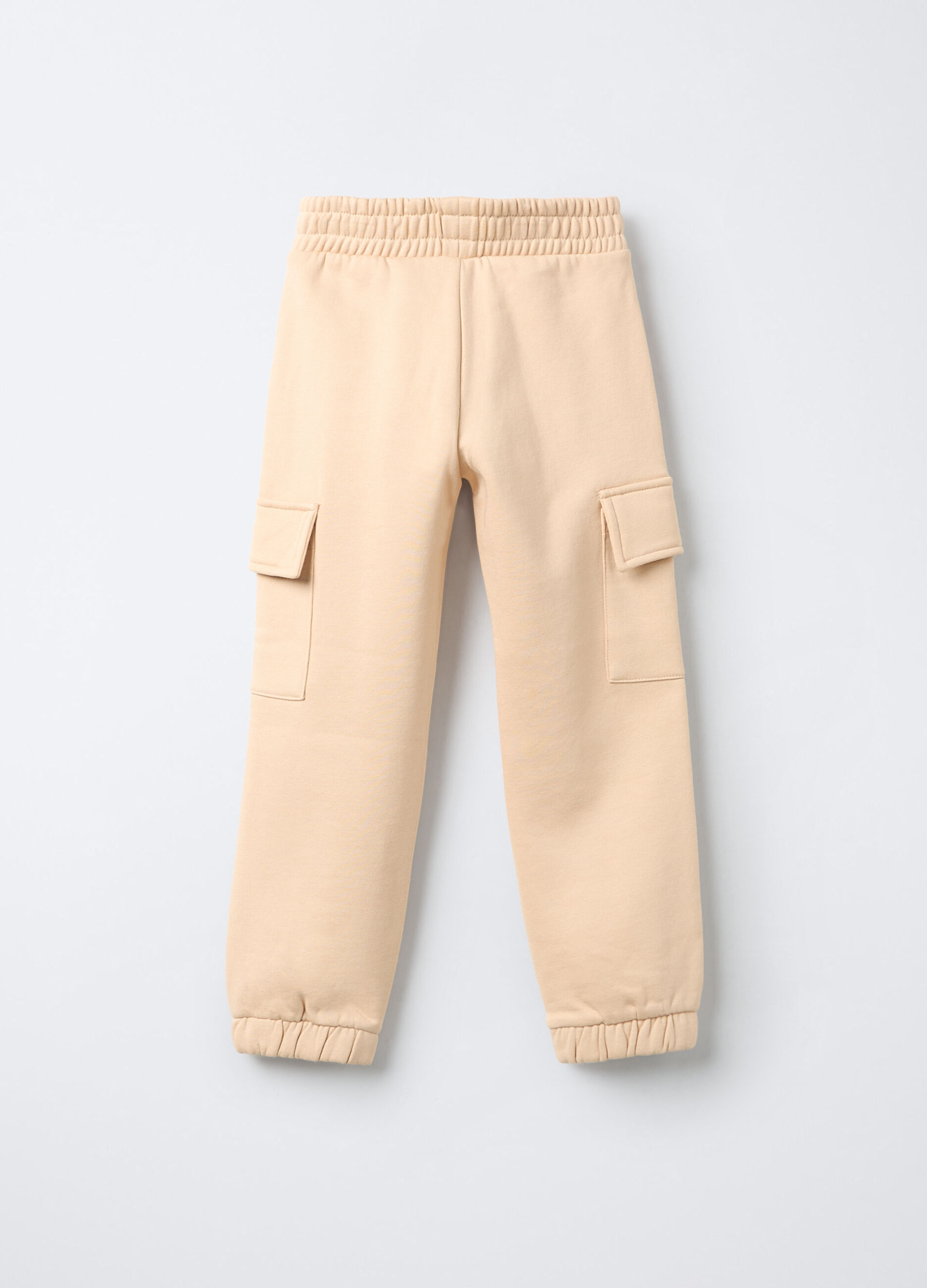 Jogger in felpa misto cotone bambina_1