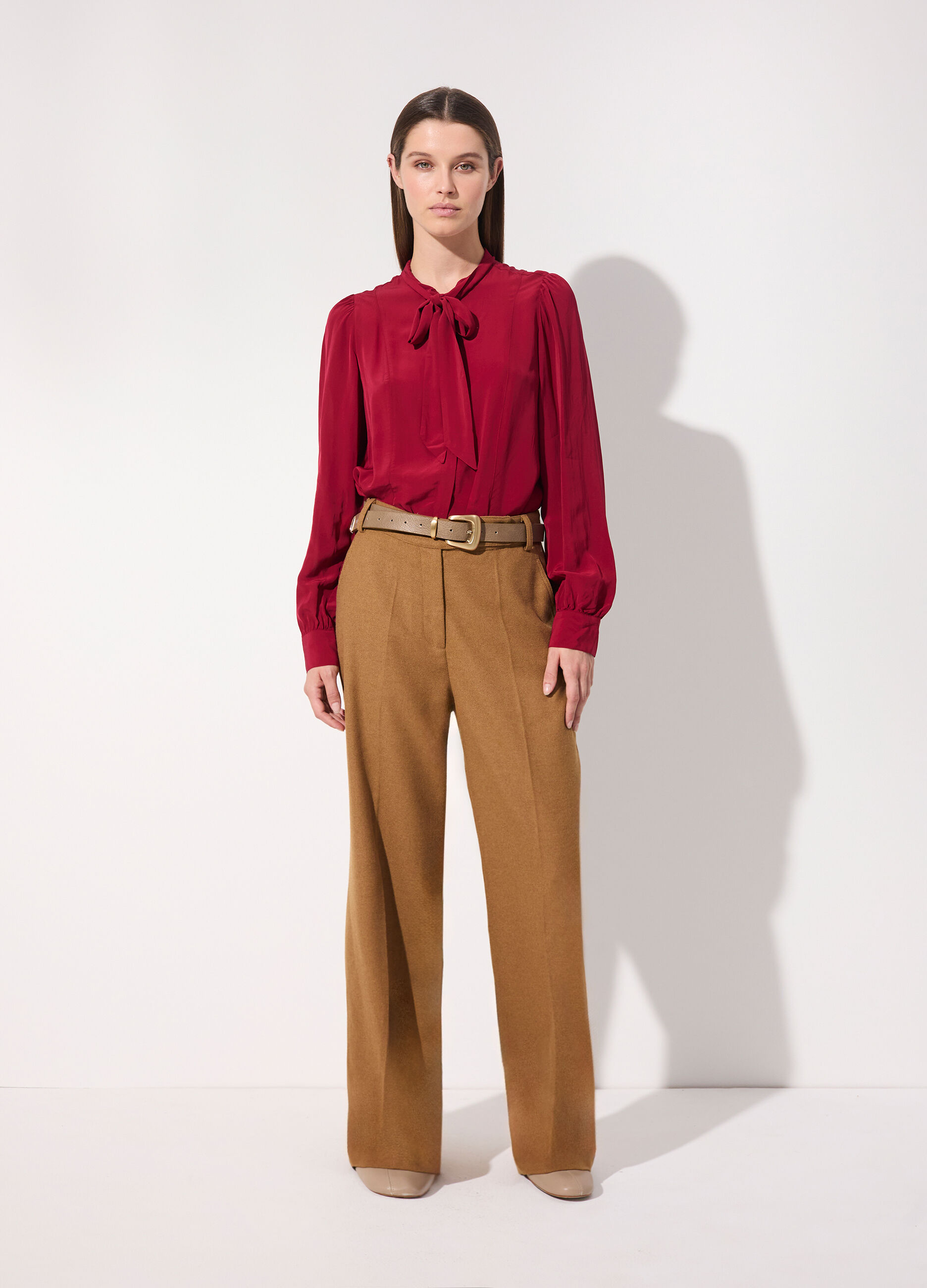 Pantalone dritto in misto lana donna_0