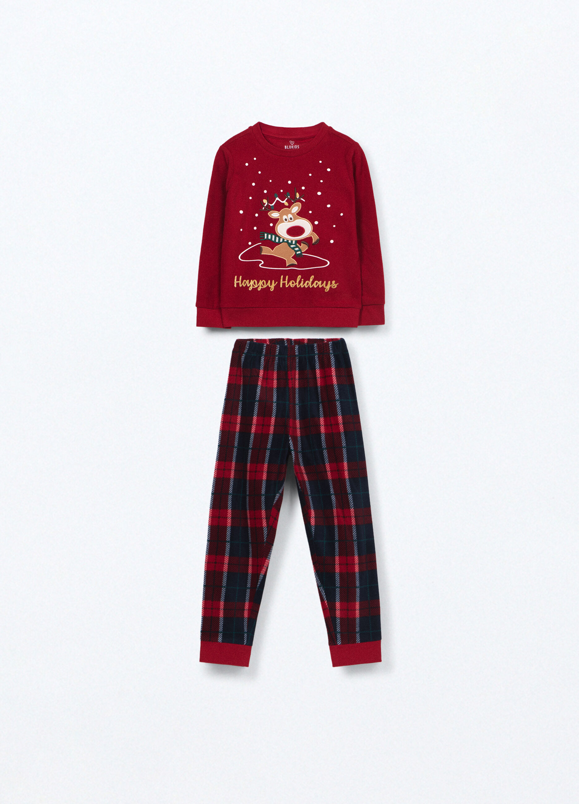 Set pigiama lungo in pile bambina_0