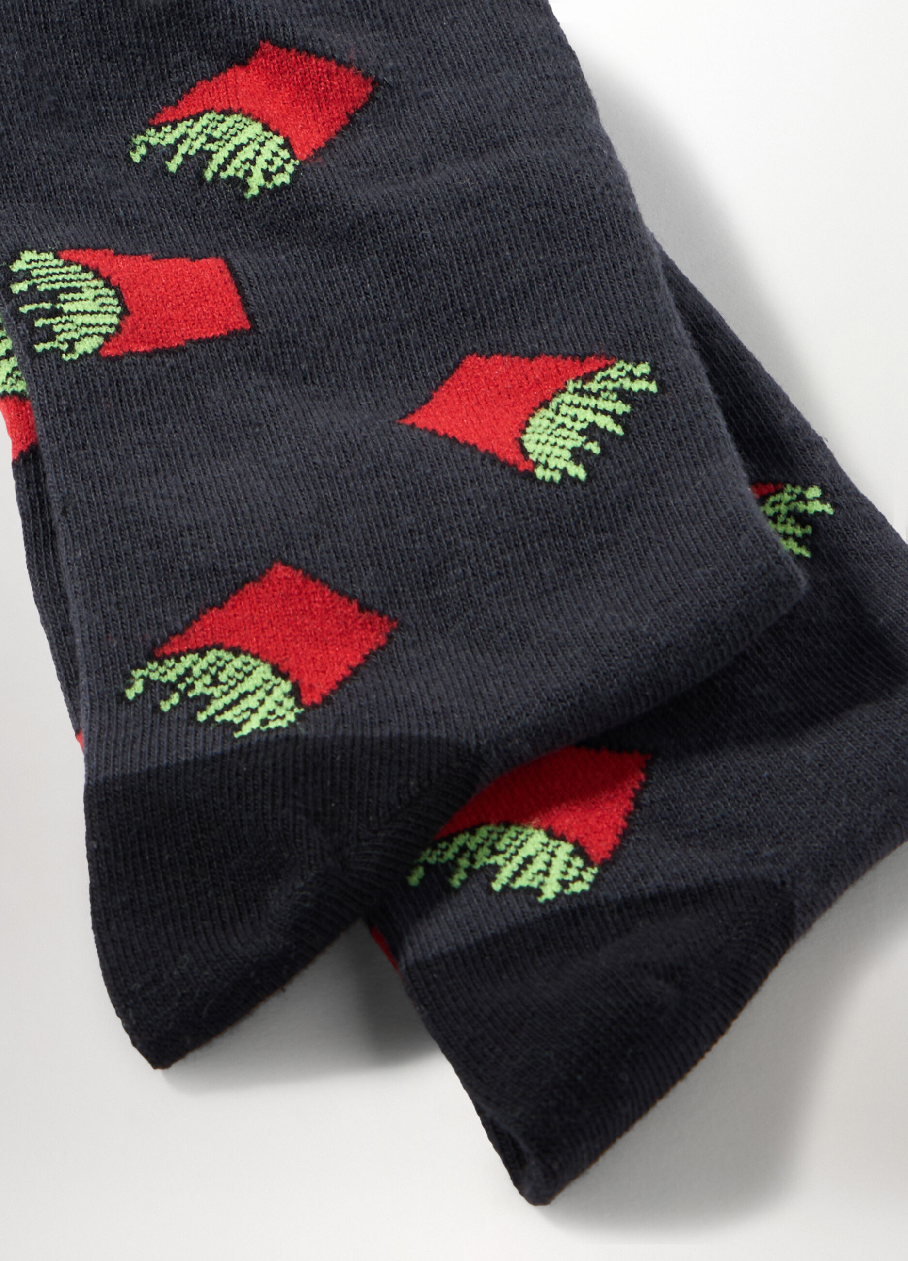 Calze corte in cotone stretch a fantasia uomo_1