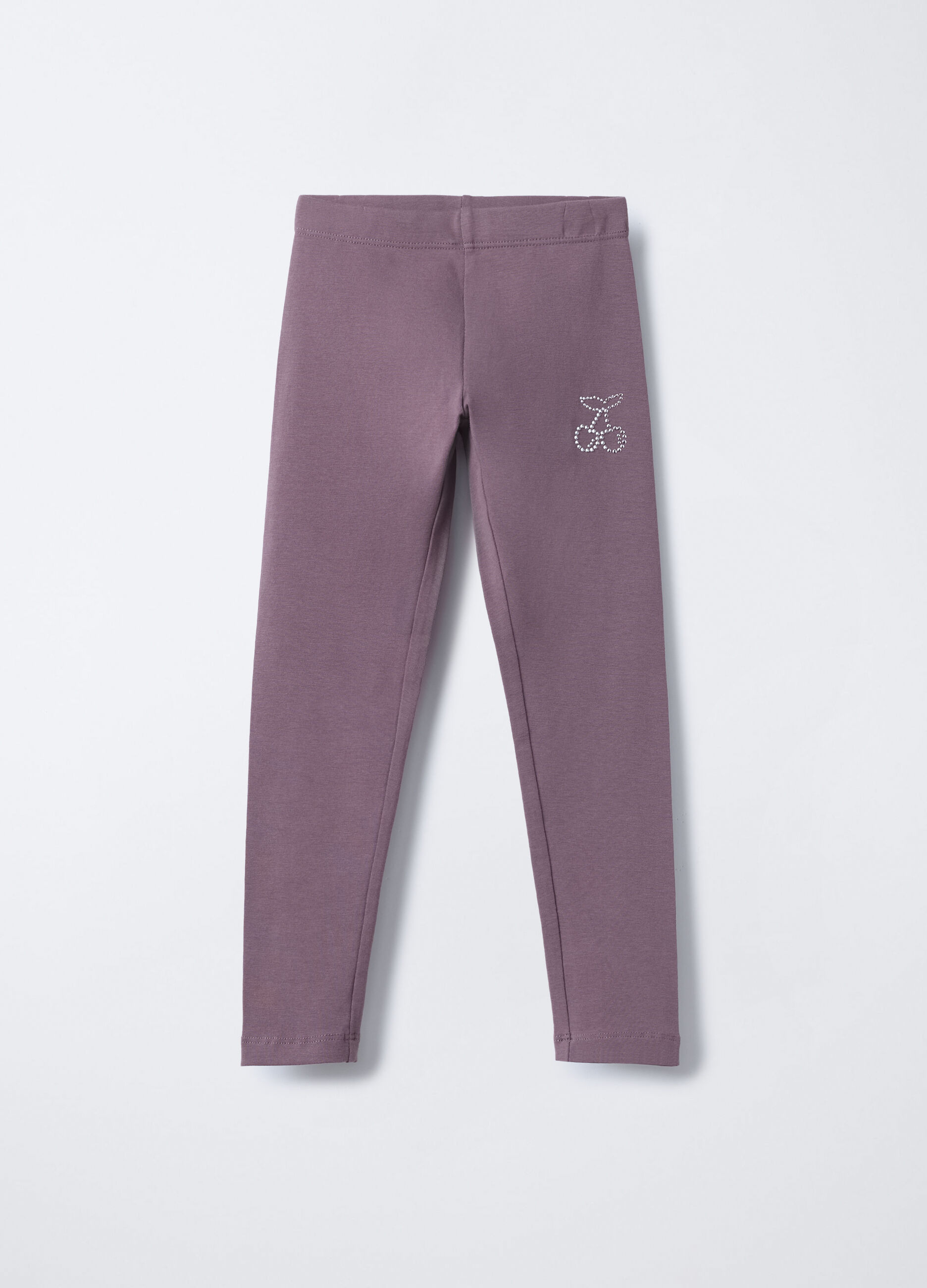 Leggings misto cotone stretch Fit Slim bambina_0
