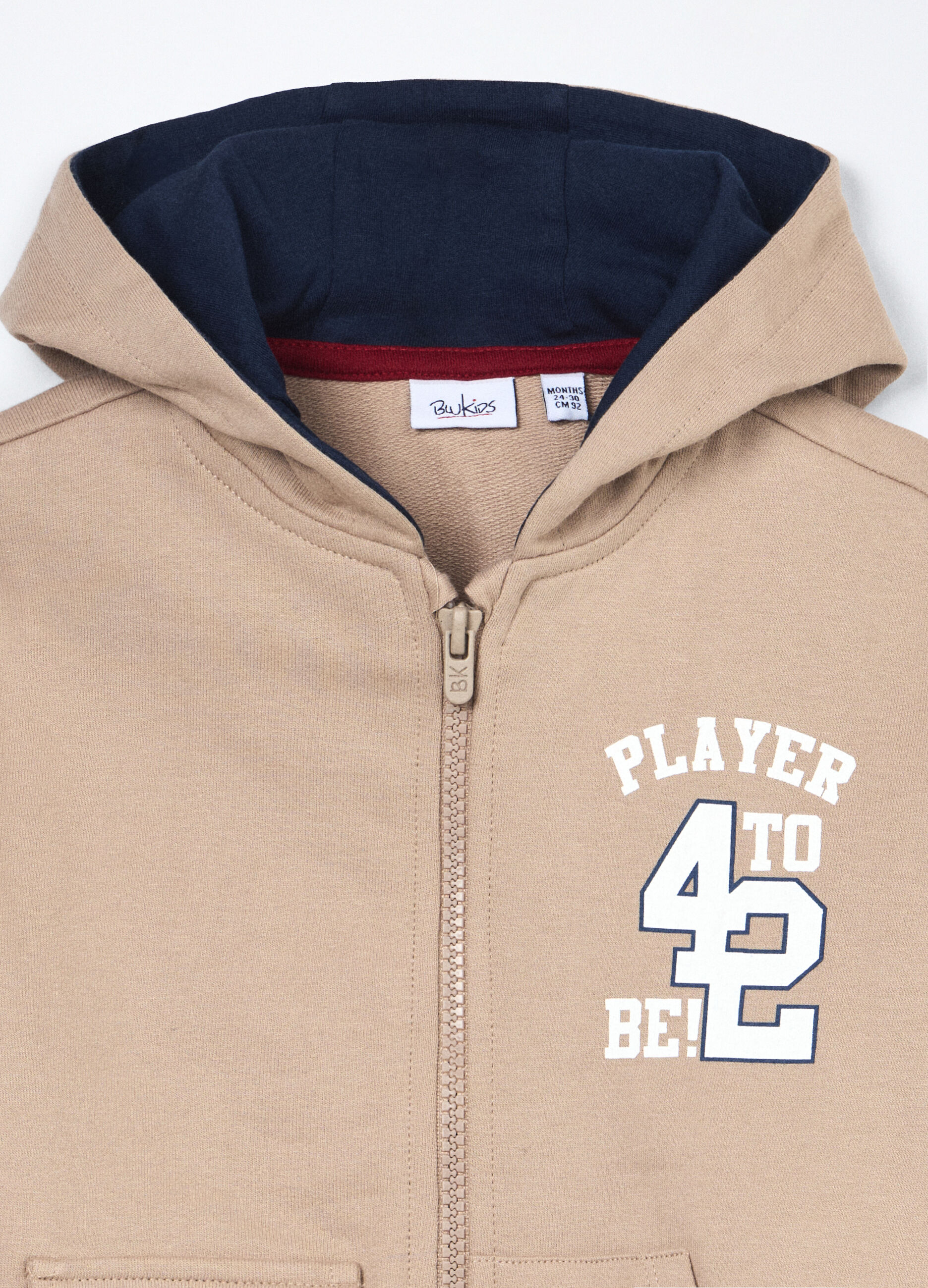 Jogging set in french terry di puro cotone neonato_2