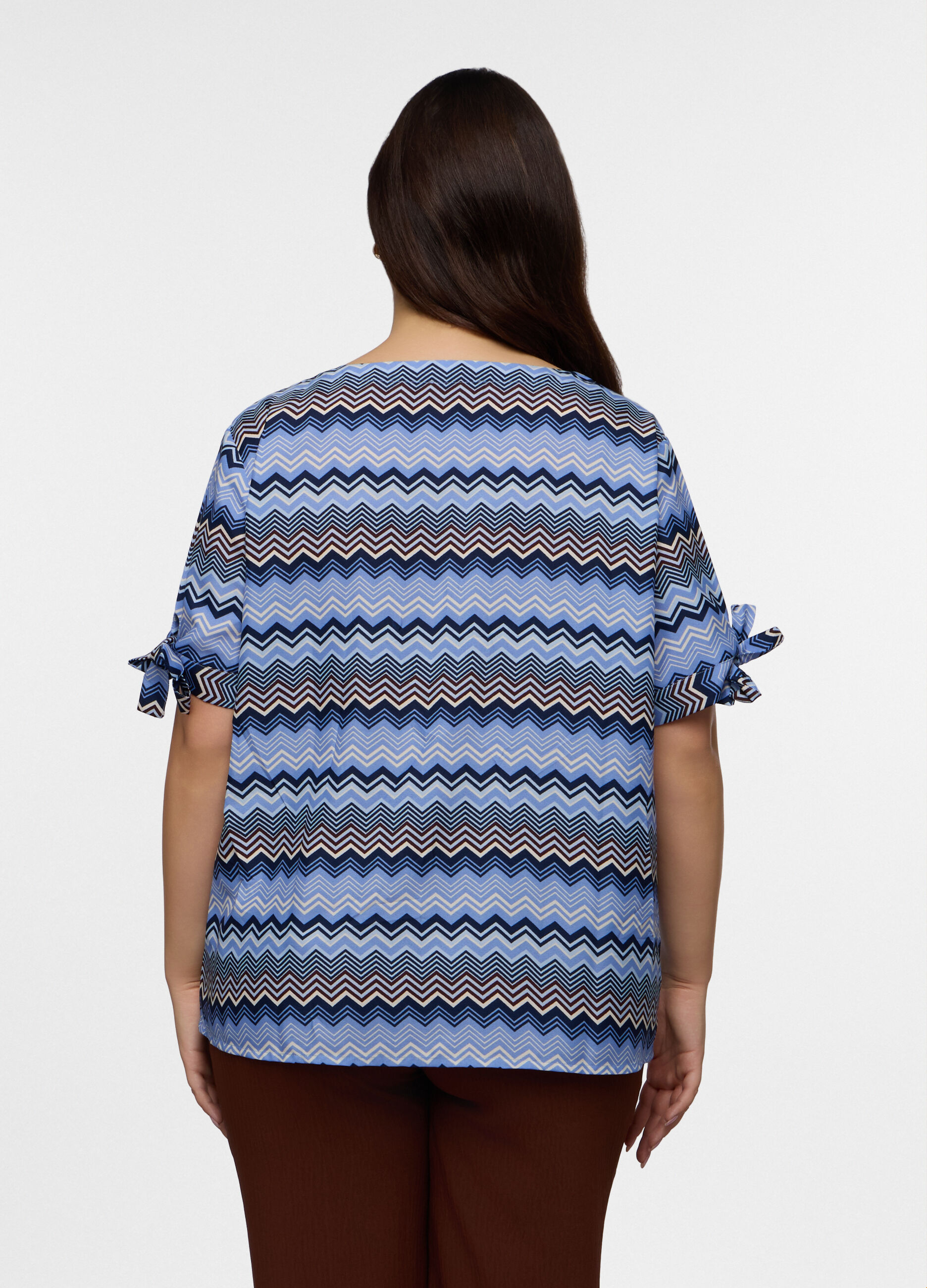 Blusa Fit Regular girocollo donna curvy_1