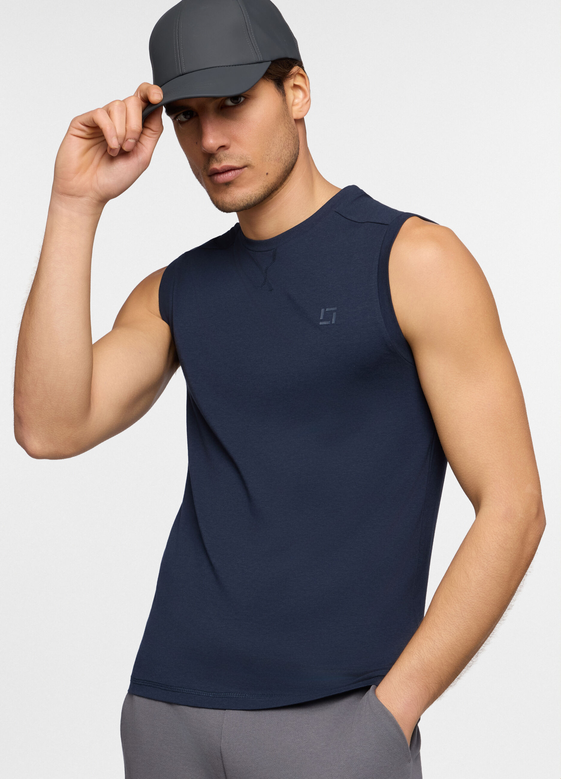 Canotta in cotone e modal stretch uomo_0