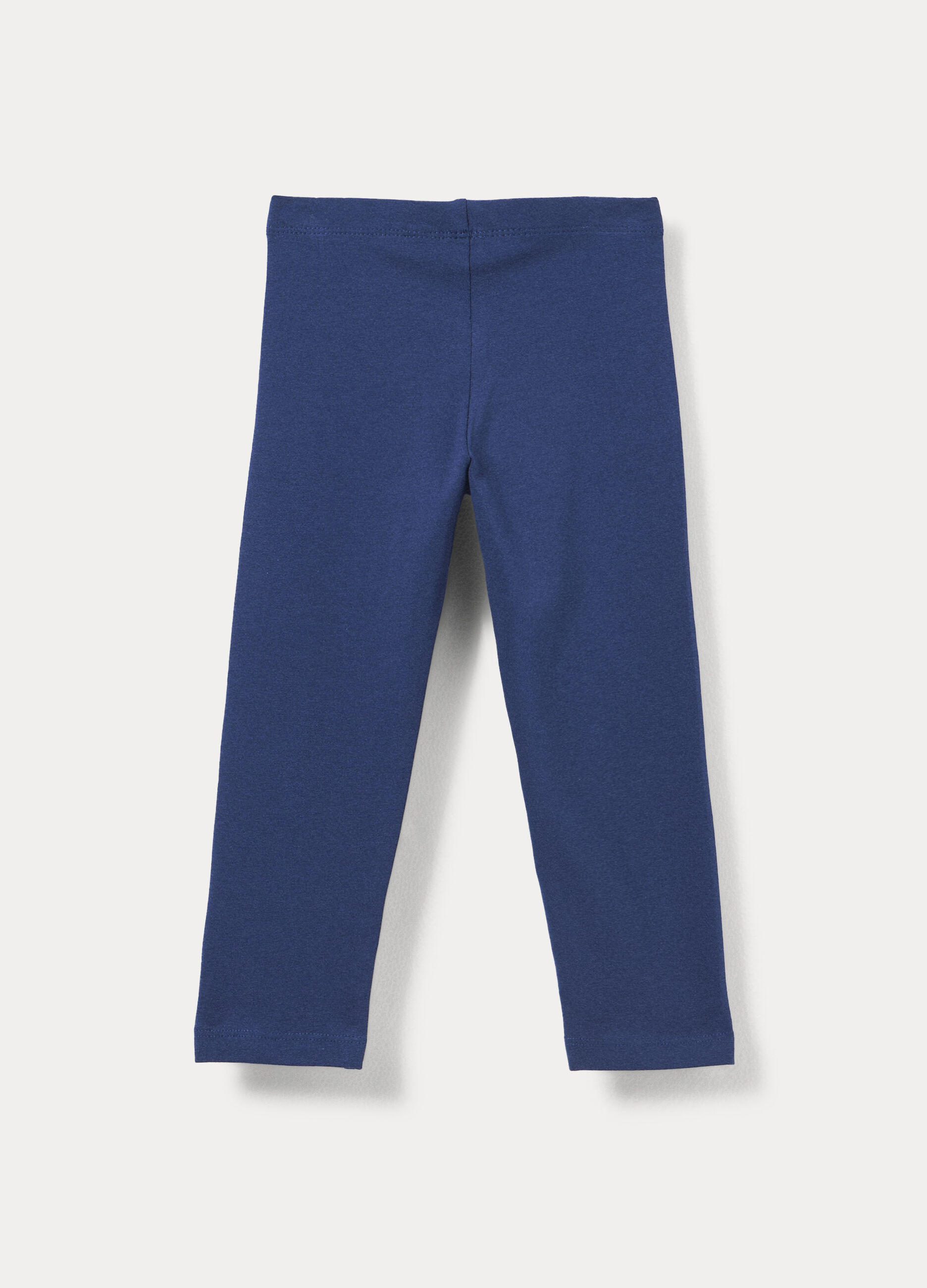 Leggings slim fit in jersey di cotone stretch bambina_1