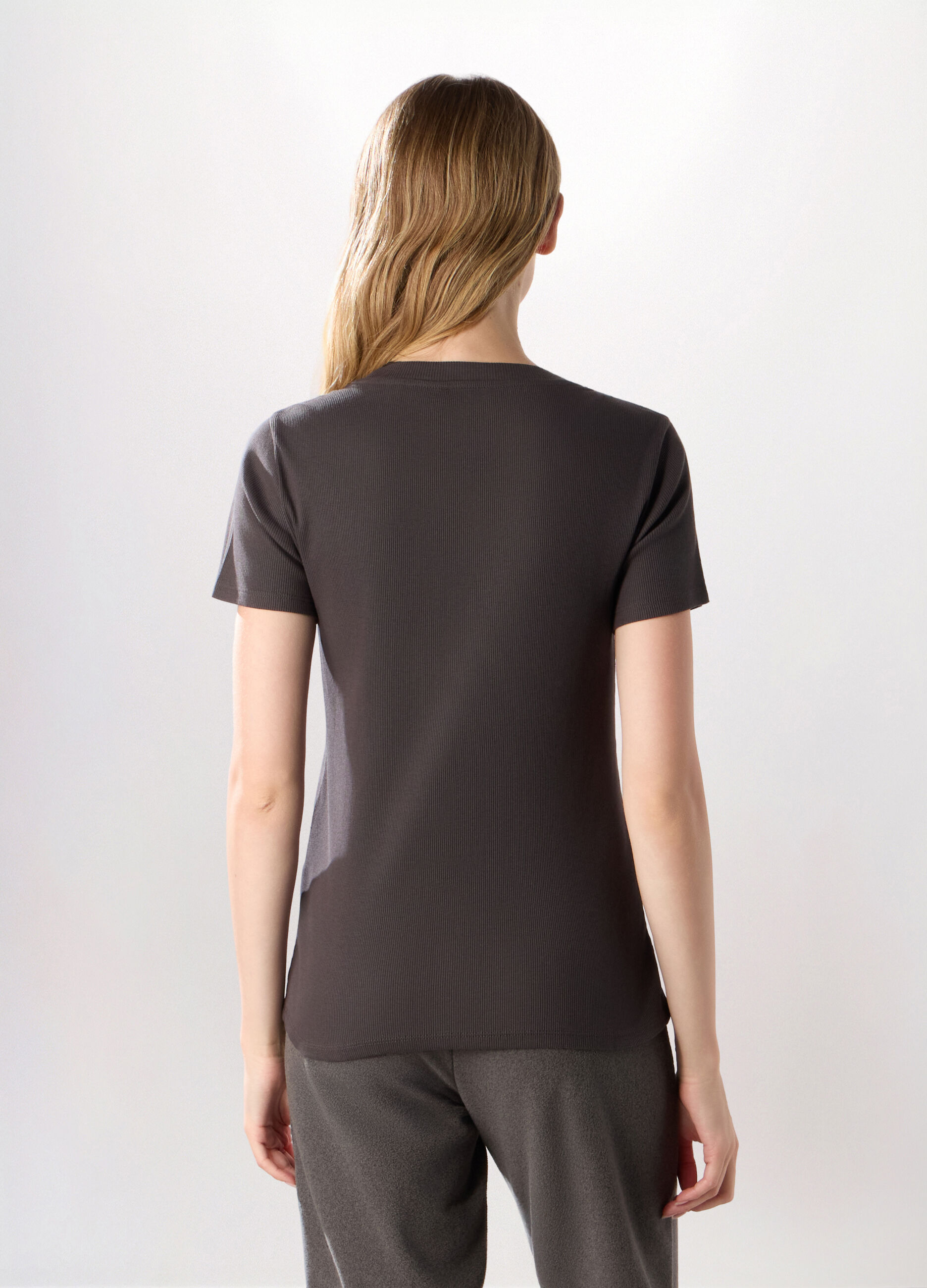 T-shirt in cotine di puro cotone donna_1
