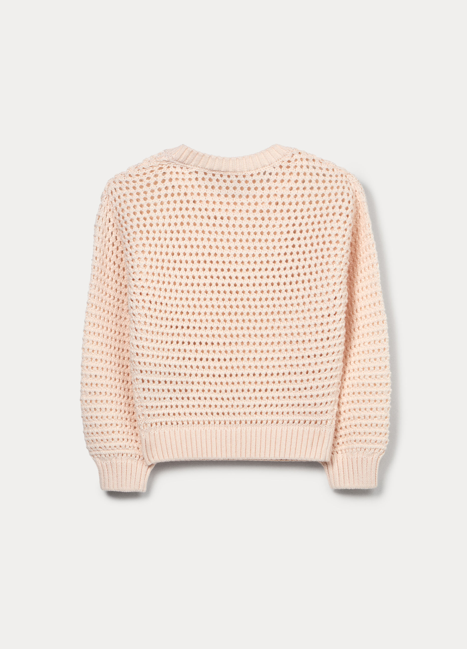 Maglione operato in puro cotone bambina_1