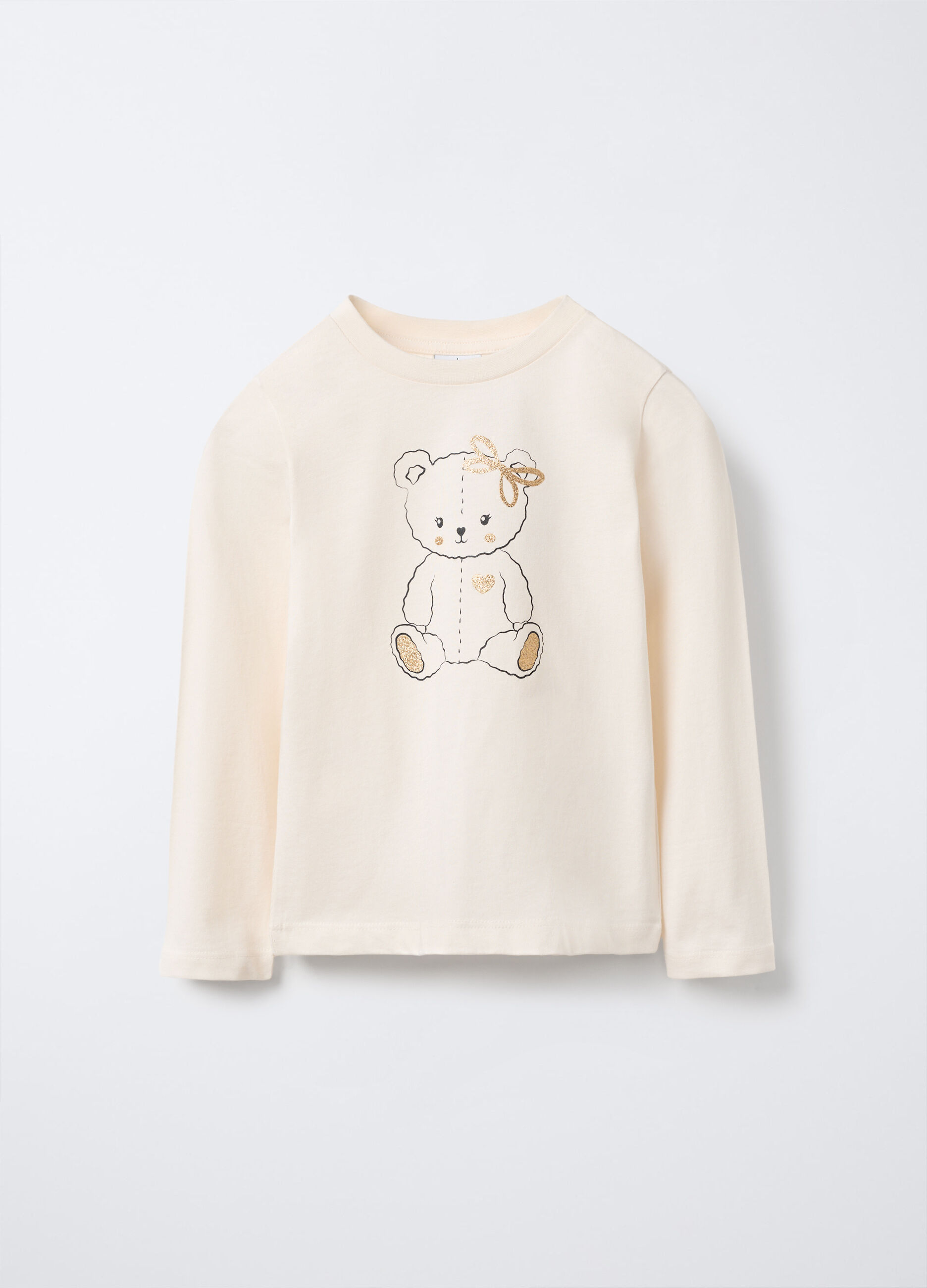 T-shirt in jersey di puro cotone bambina_0