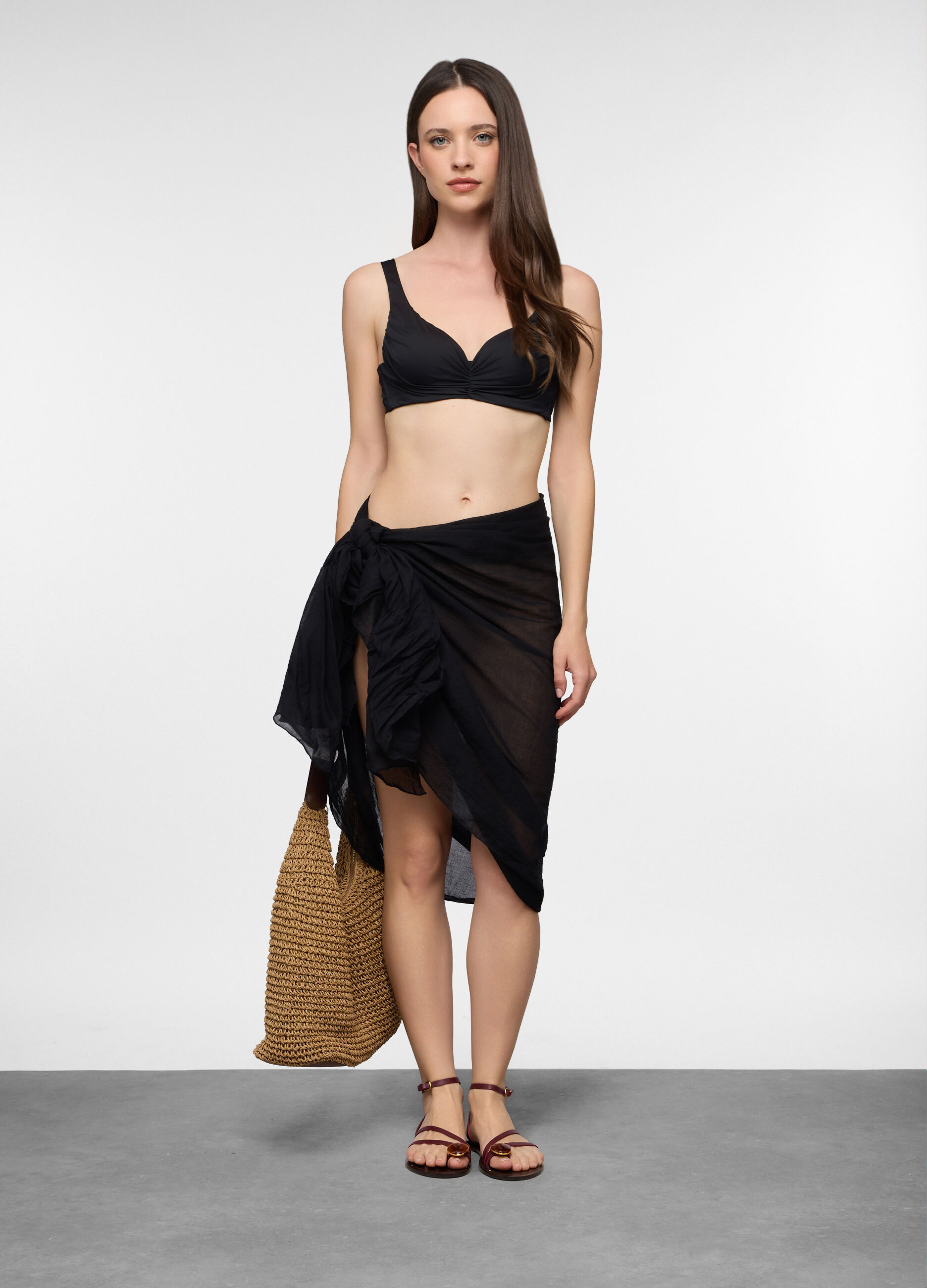 Costume bikini top a balconcino in microfibra stretch donna