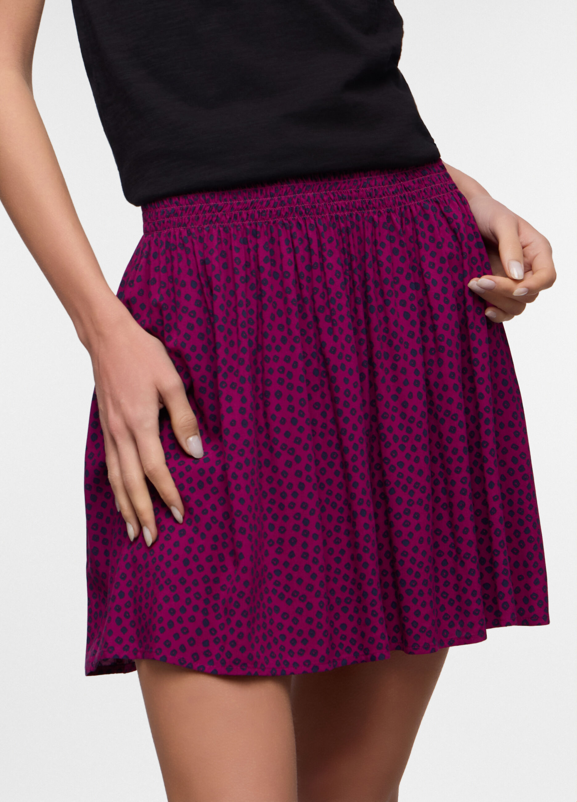 Mini gonna in pura viscosa donna