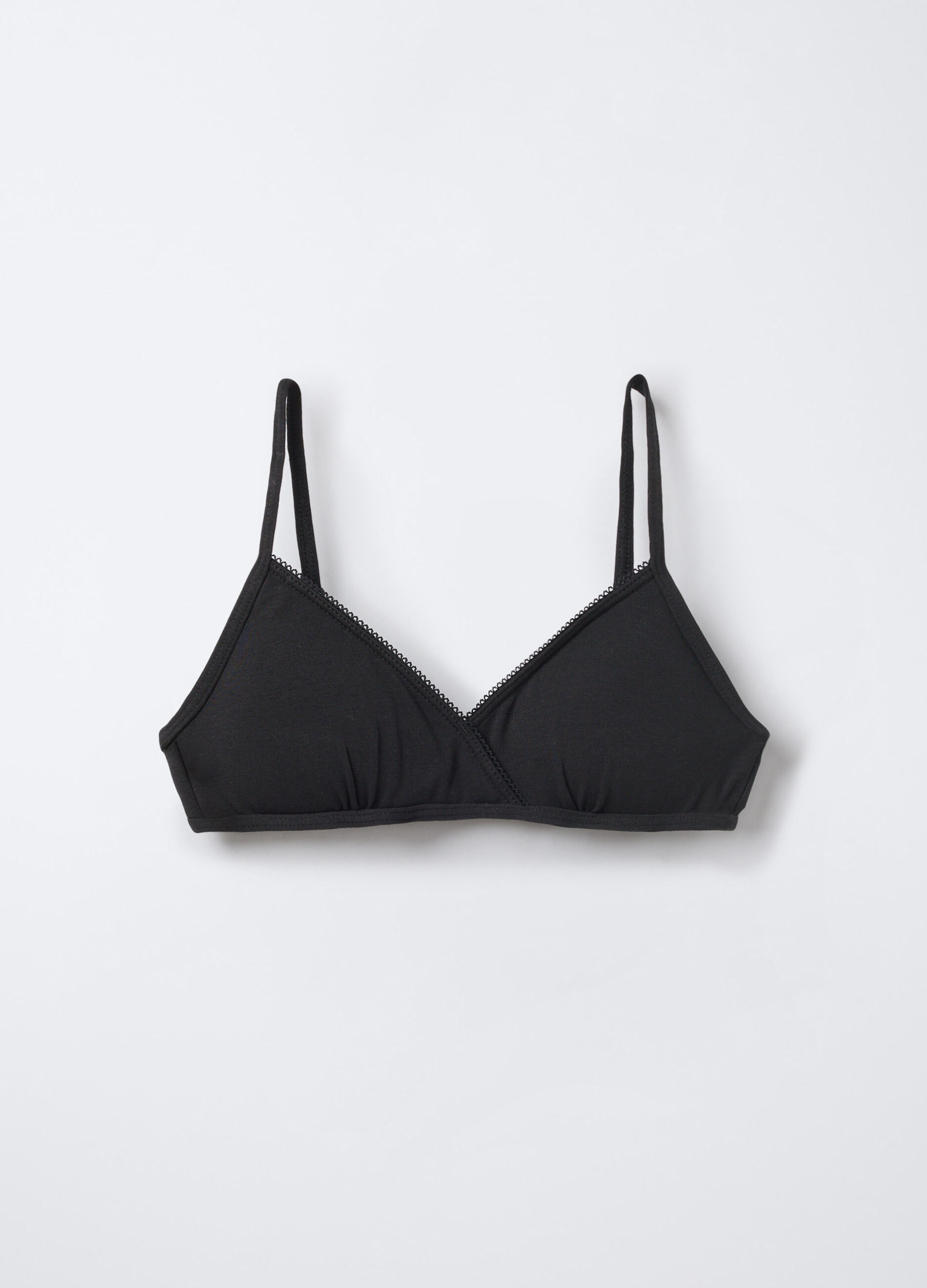 Reggiseno a triangolo in jersey di cotone stretch ragazza_0