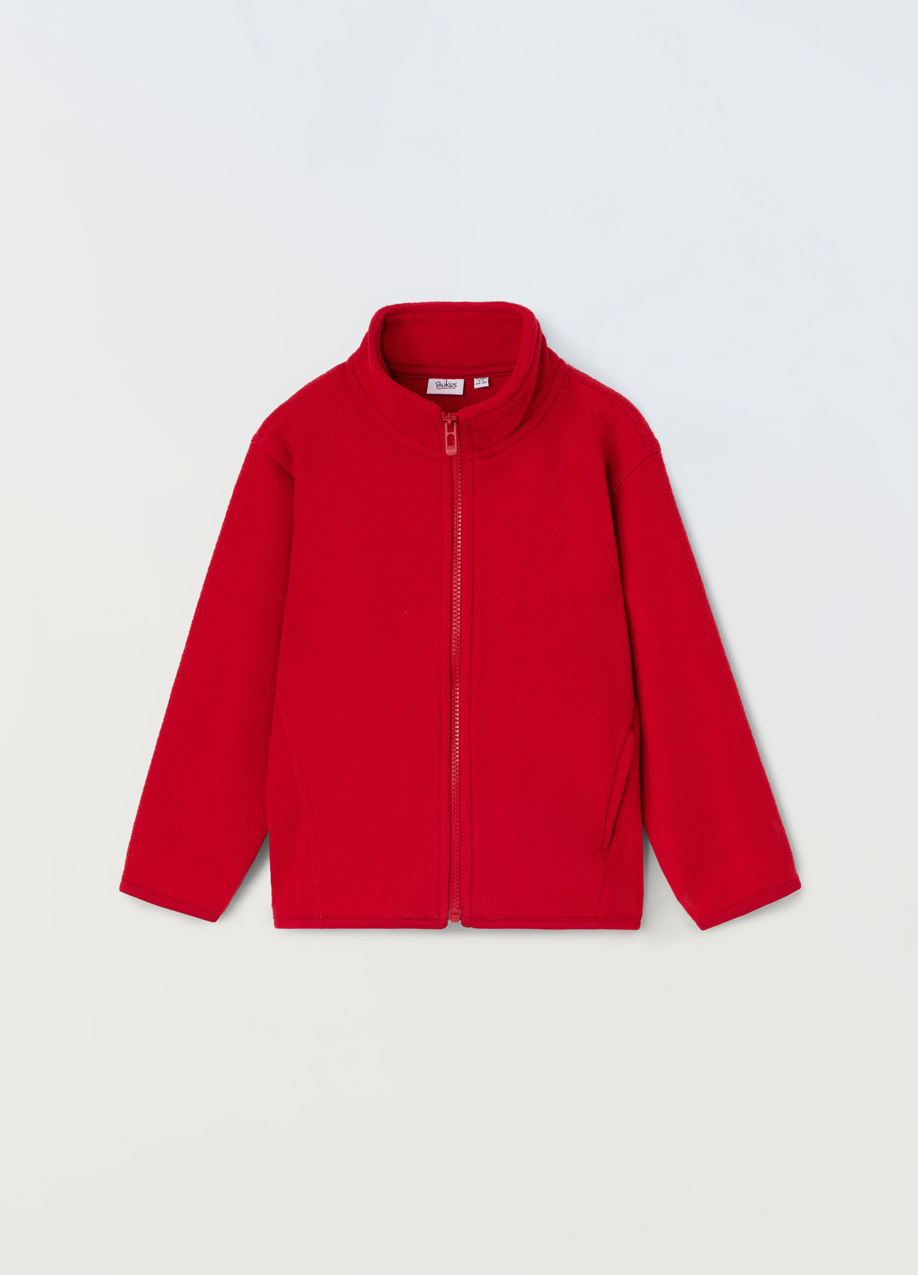 Felpa full zip in micro pile bambino_0
