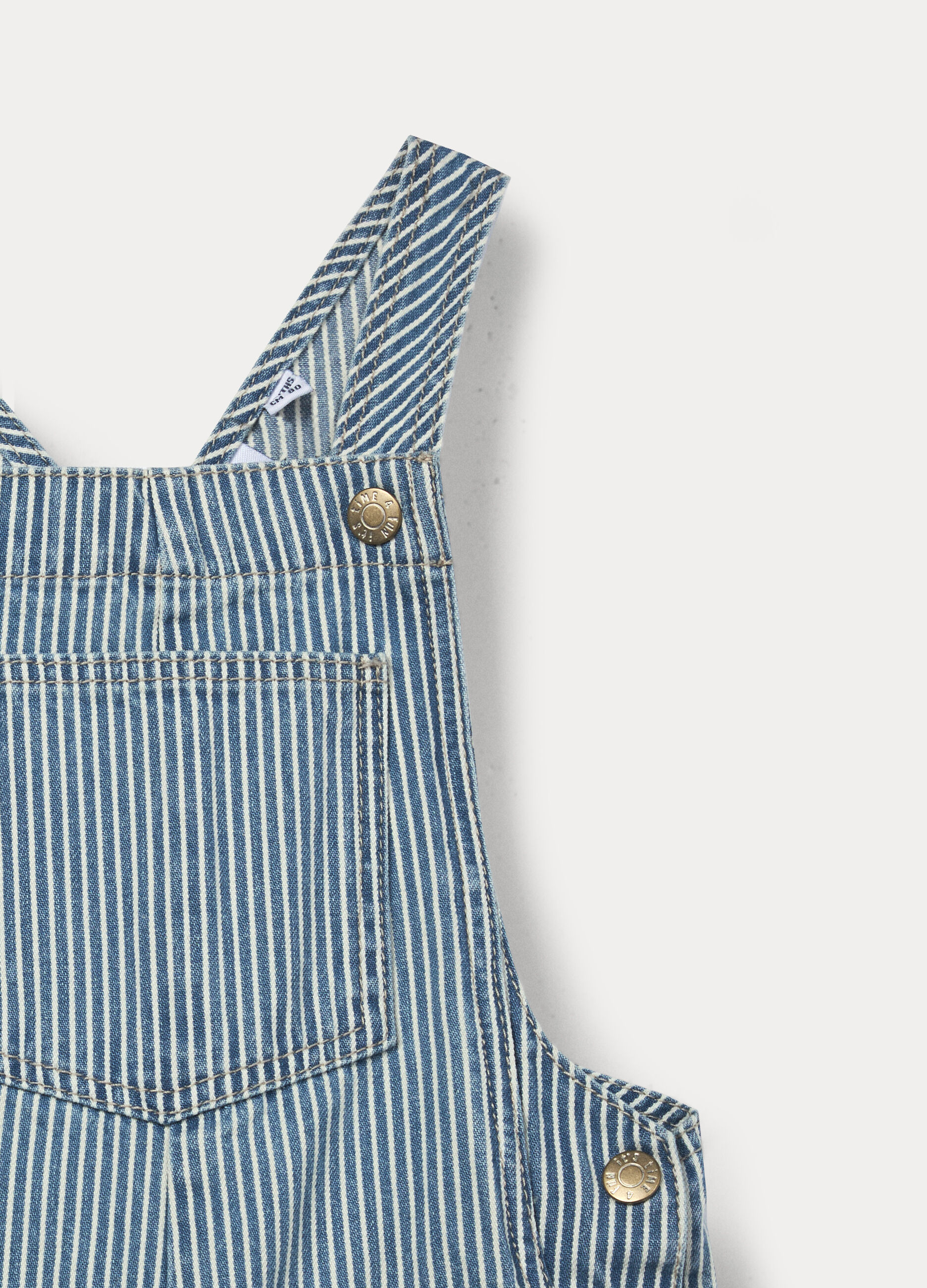 Salopette in denim di puro cotone bimbo_2
