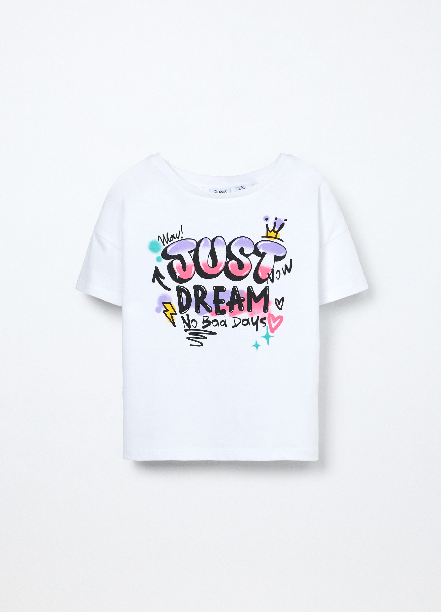 T-shirt in jersey di puro cotone ragazza_0