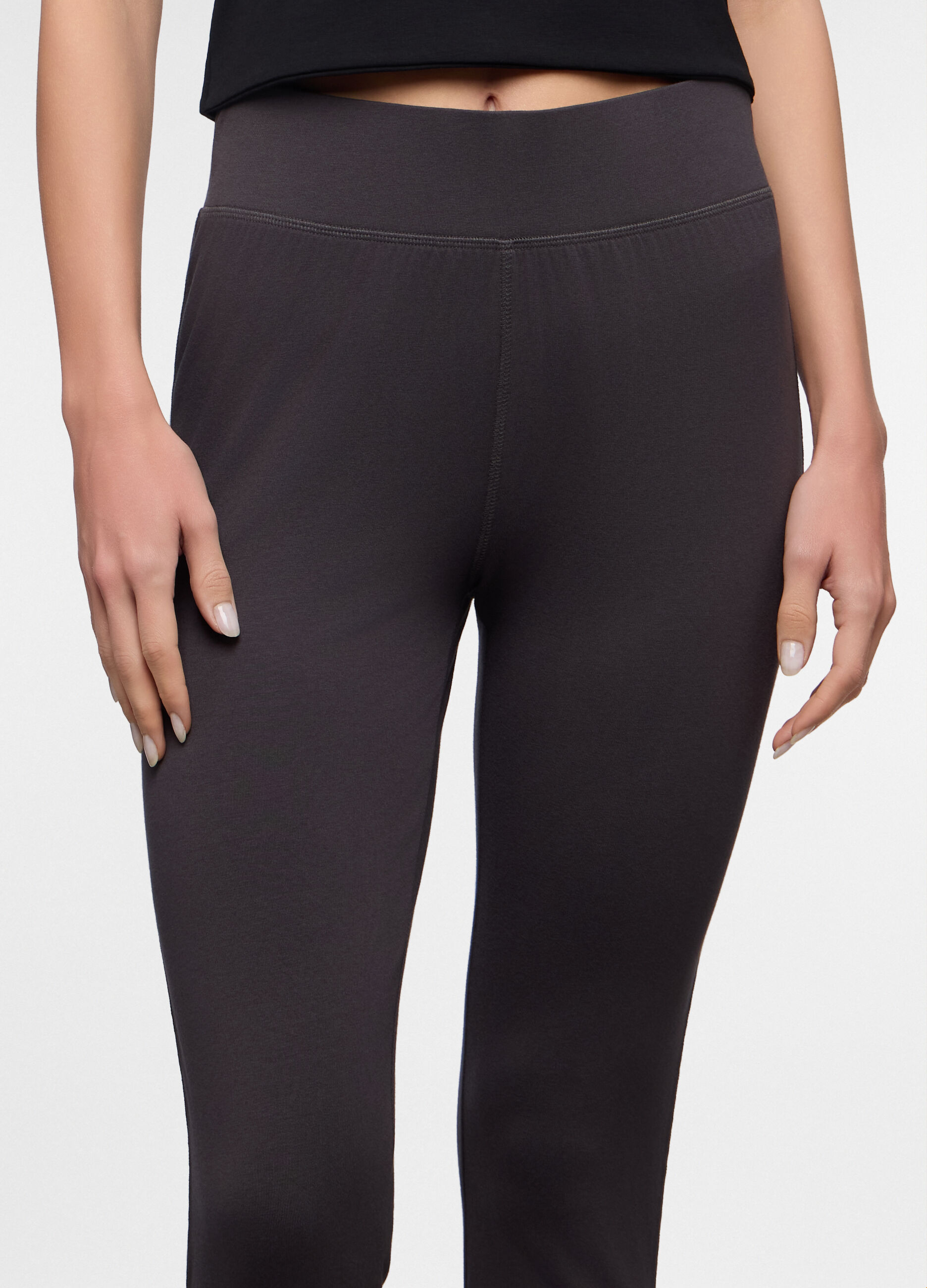 Leggings Capri Fit Skinny in jersey di cotone stretch donna_2
