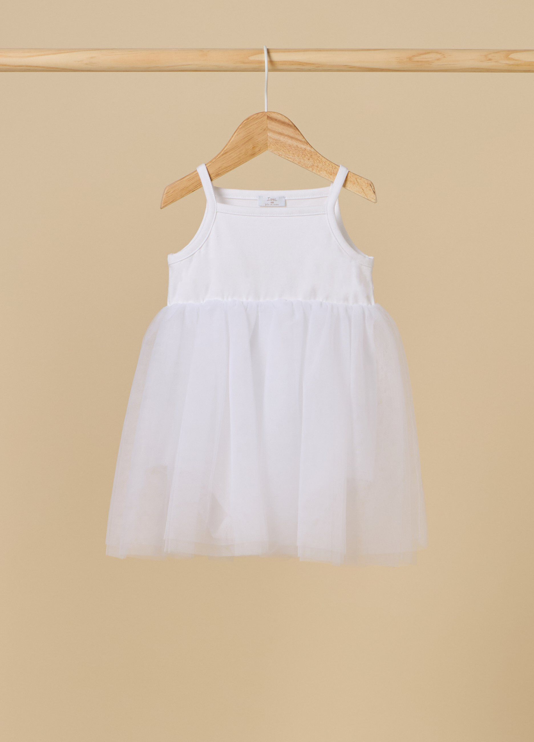 Vestitino IANA con gonna in tulle neonata_0