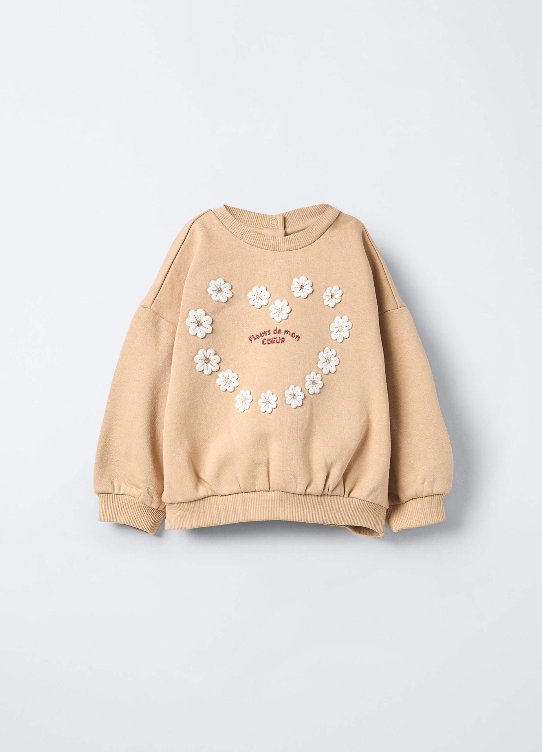 Felpa in misto cotone garzato bimba_0