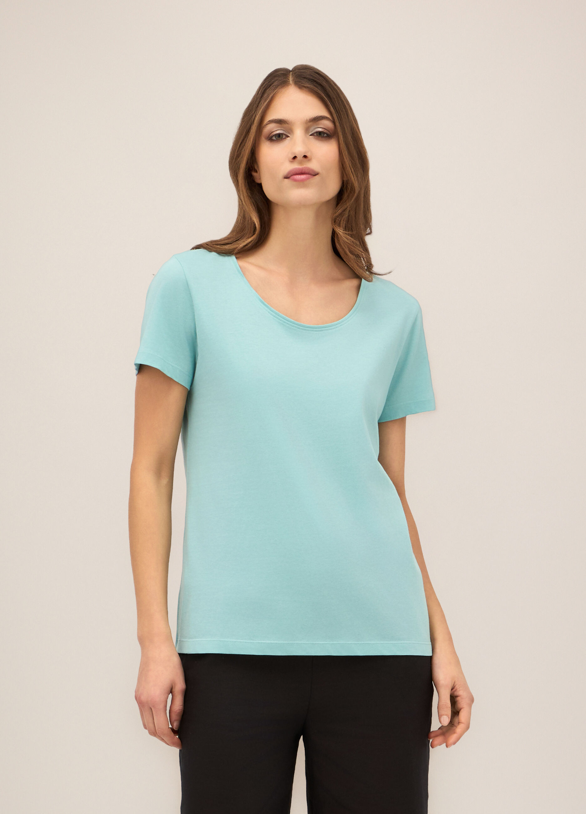 T-shirt in puro cotone donna_0