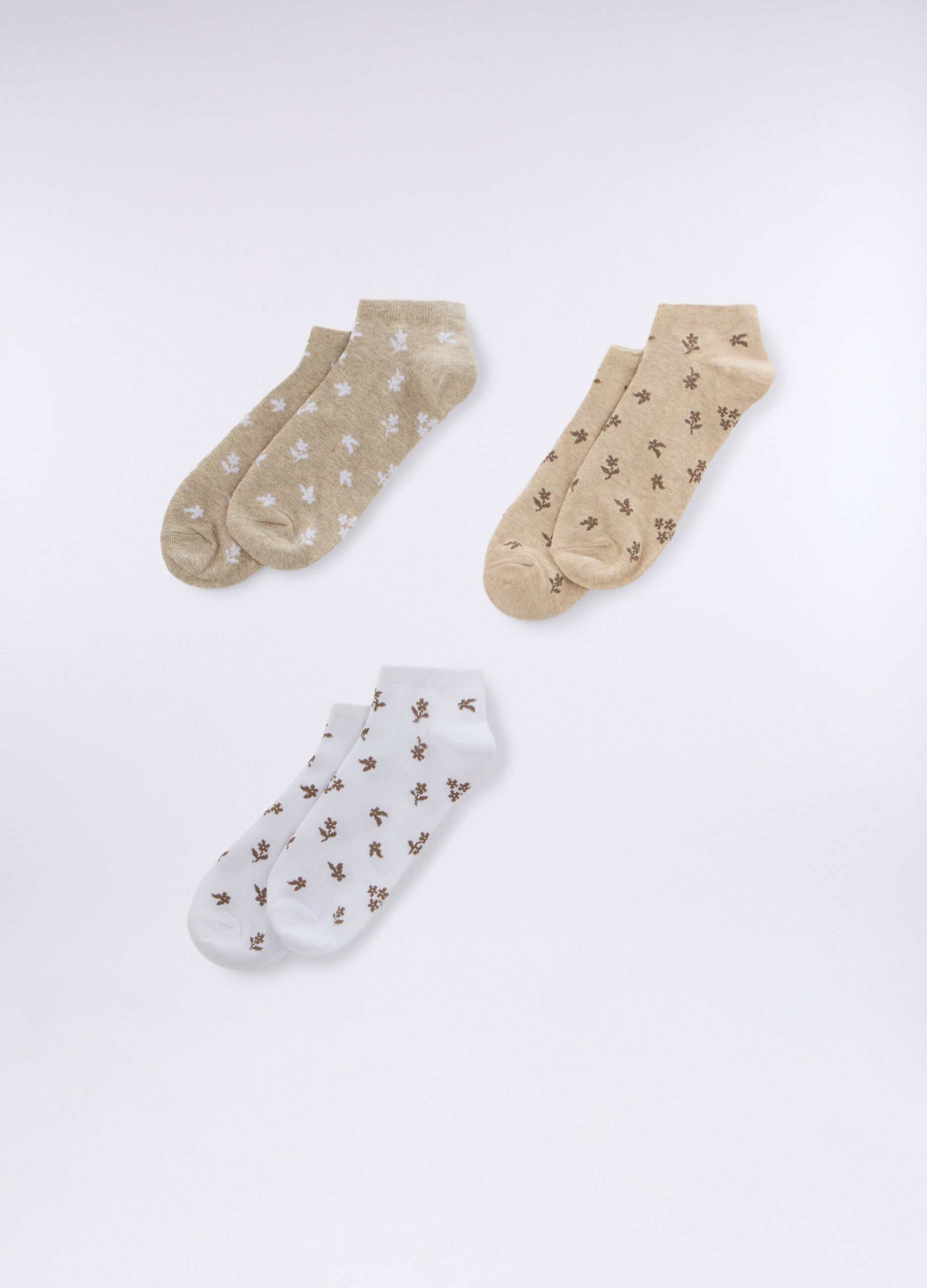 Pack 3 calze corte in cotone stretch donna_0
