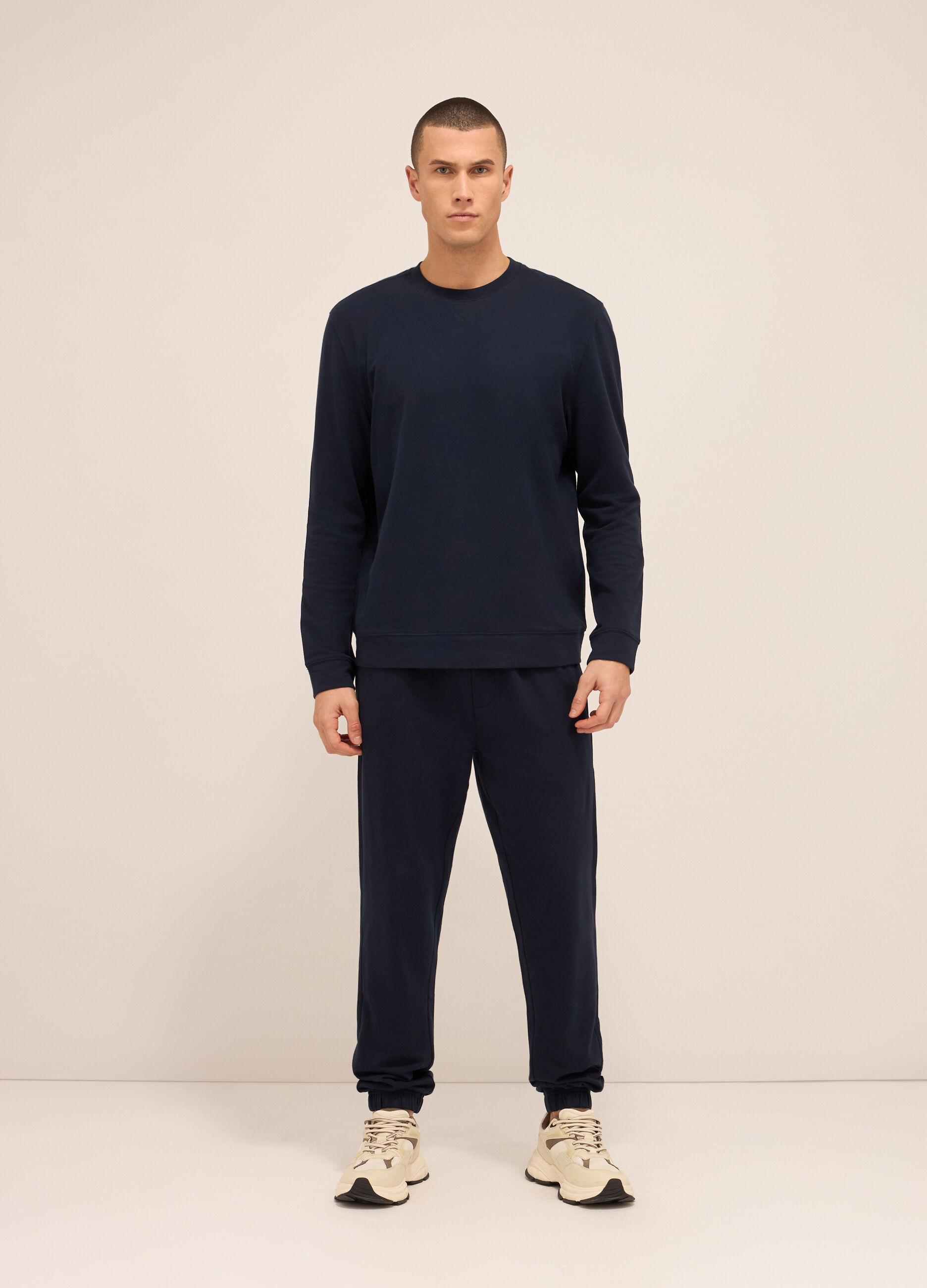 Jogger leisure in puro cotone uomo_0