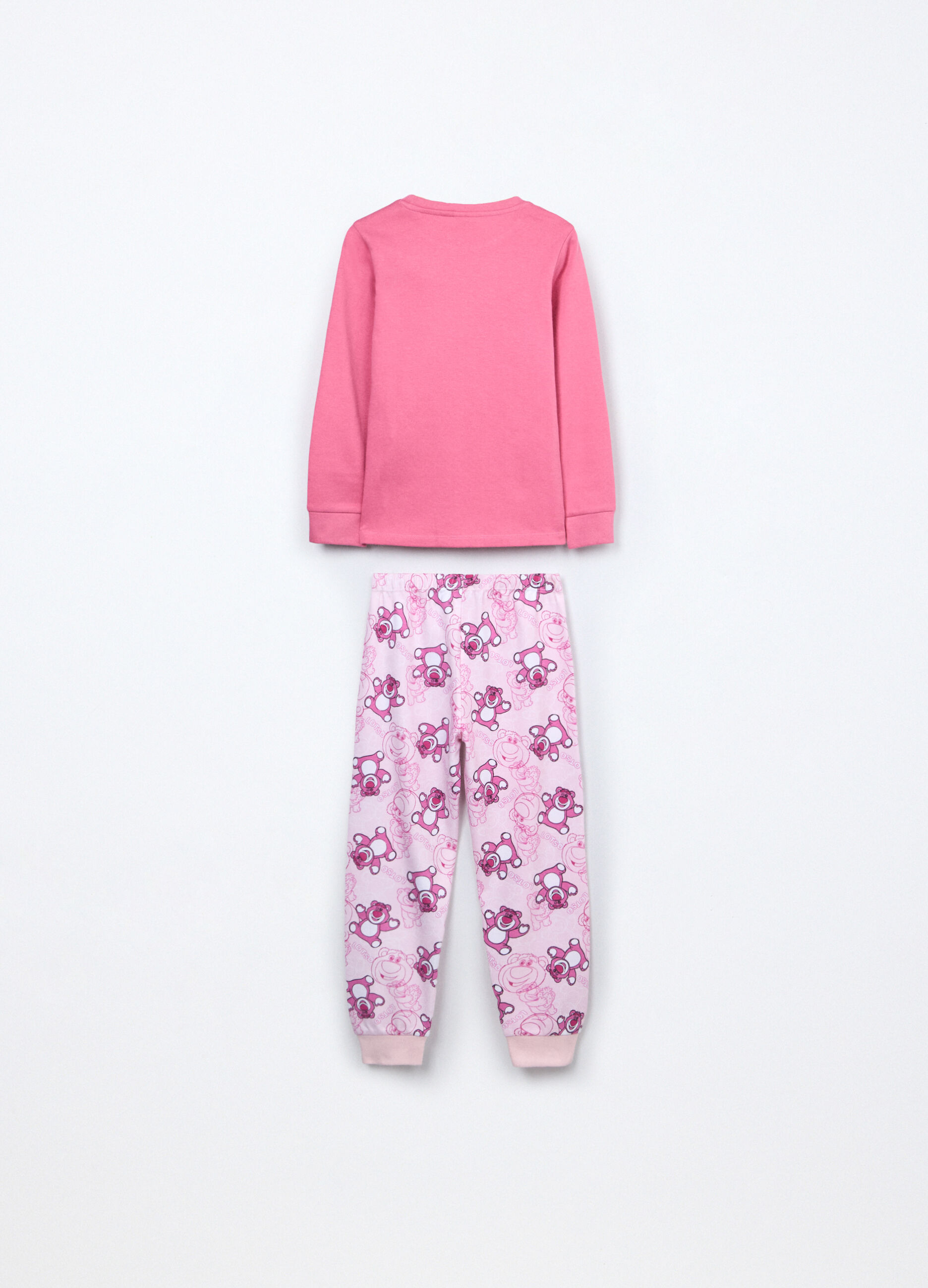 Set pigiama lungo in interlock di puro cotone bambina_1