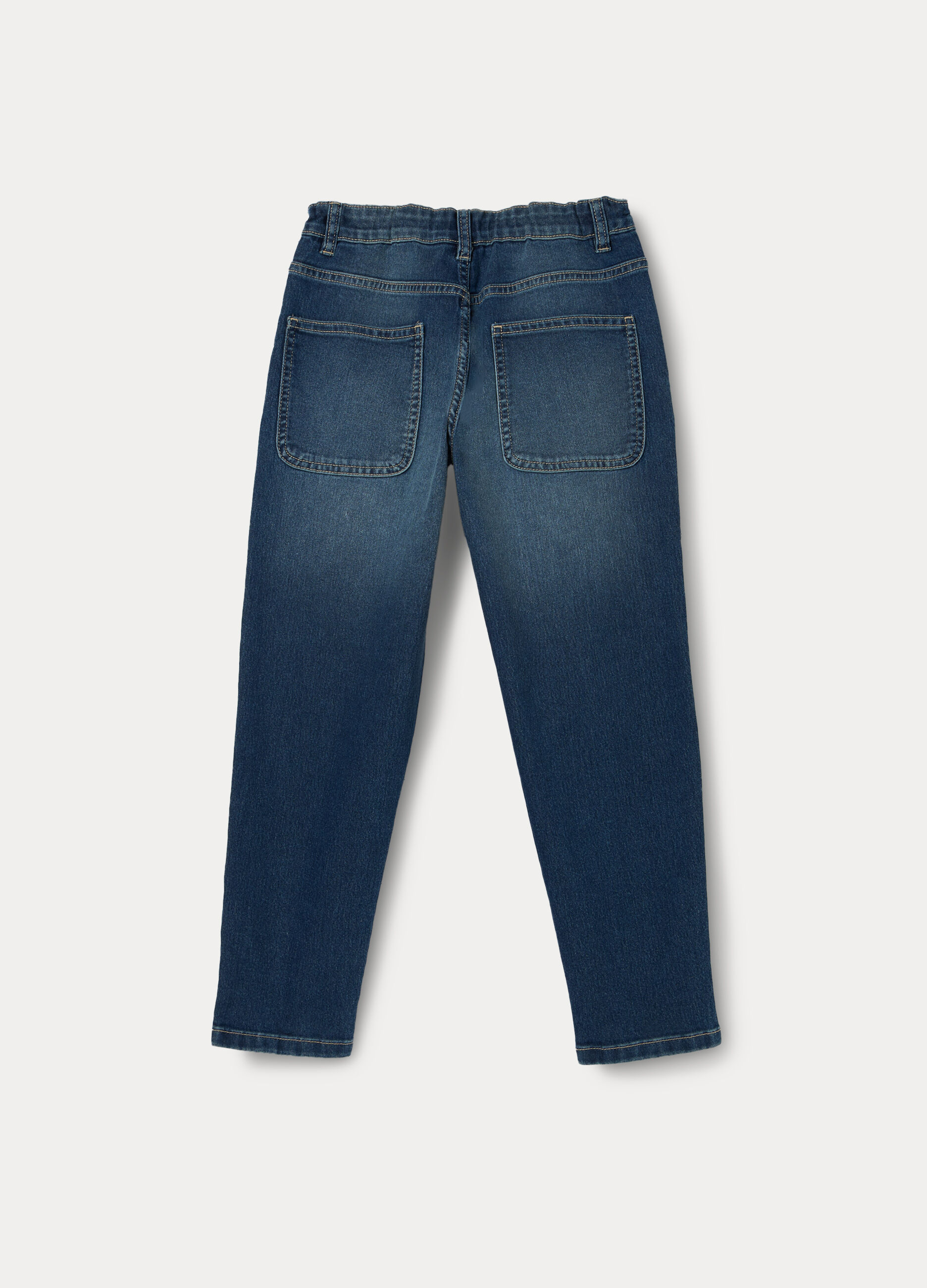 Pantaloni in denim di misto cotone ragazzo_1