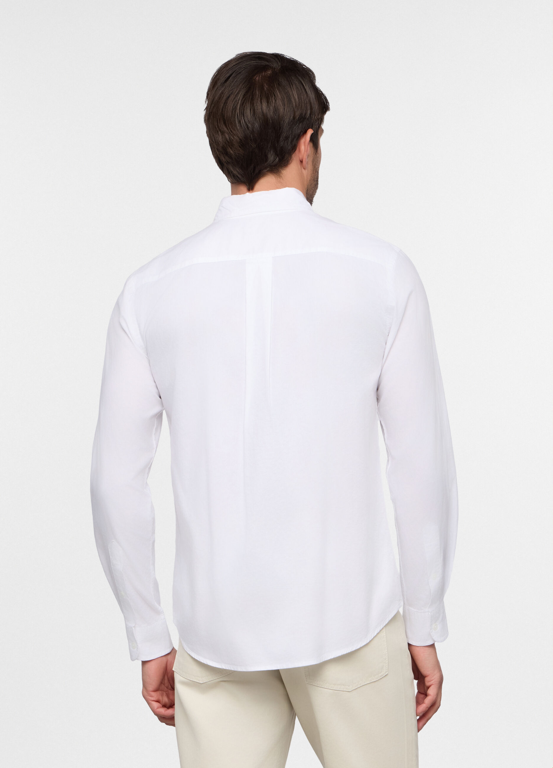 Camicia regular fit colletto button down in cotone uomo_1