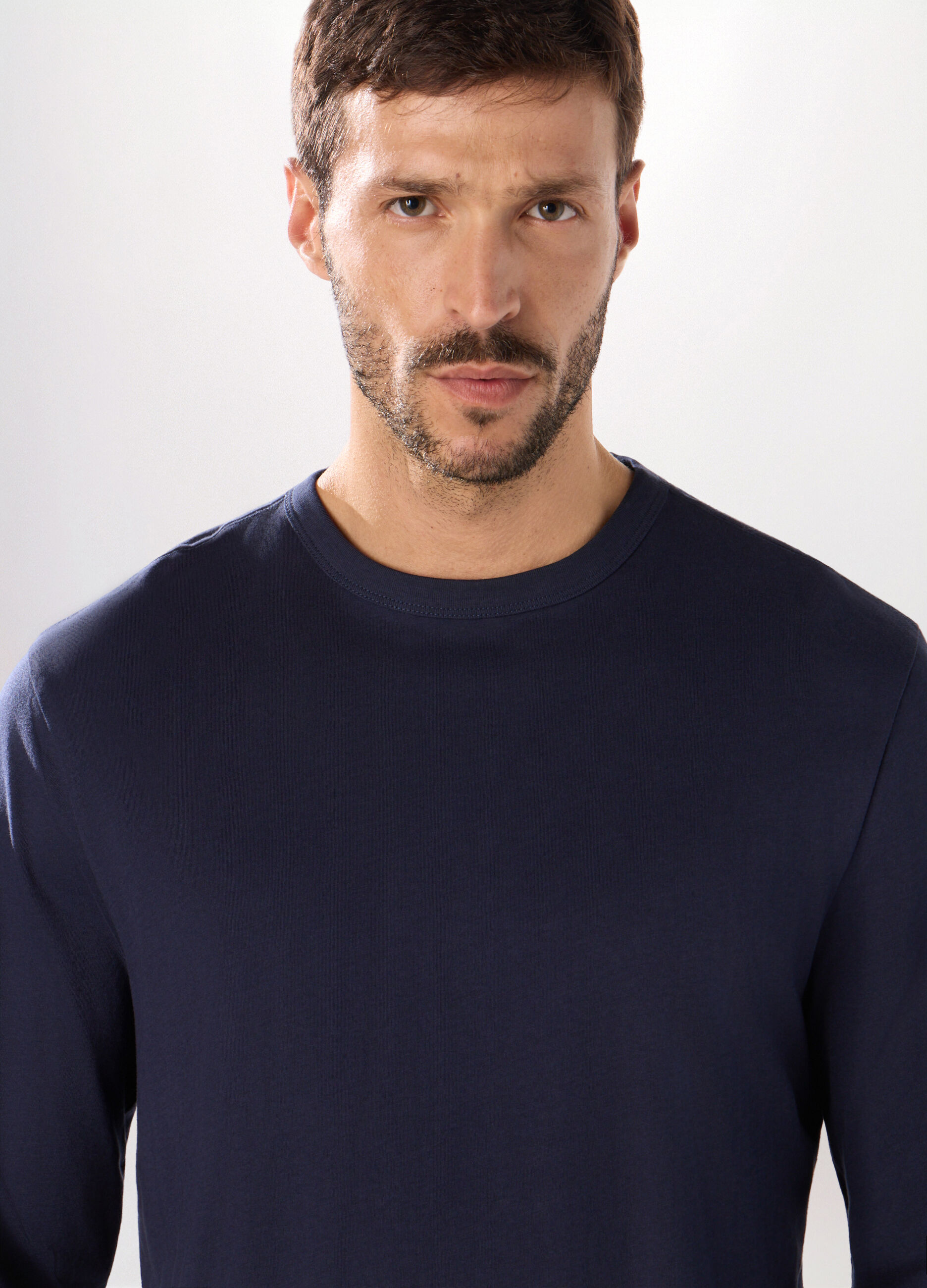 T-shirt maniche lunghe in cotone uomo_2