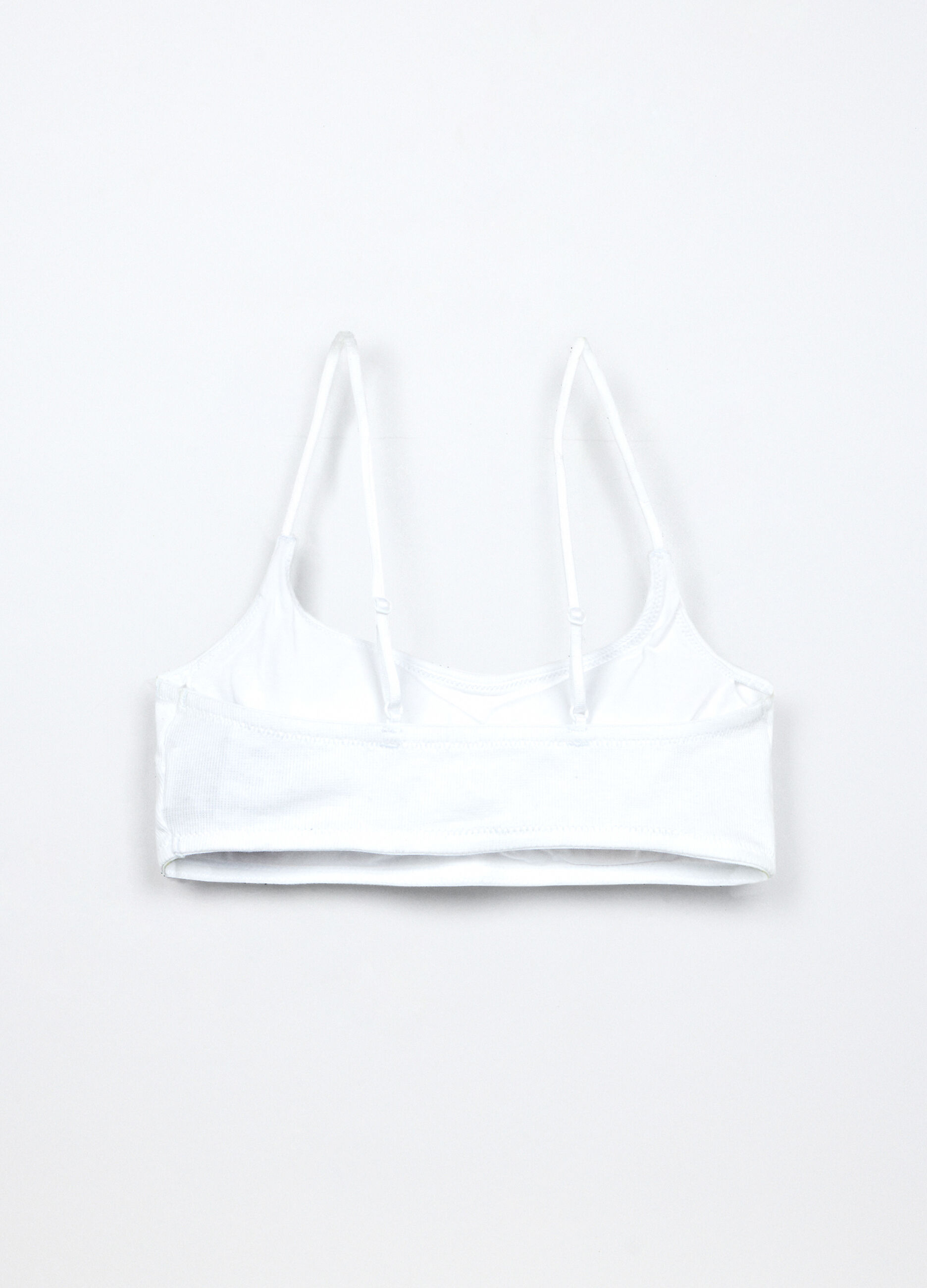 Top imbottito in costina di cotone stretch ragazza_1