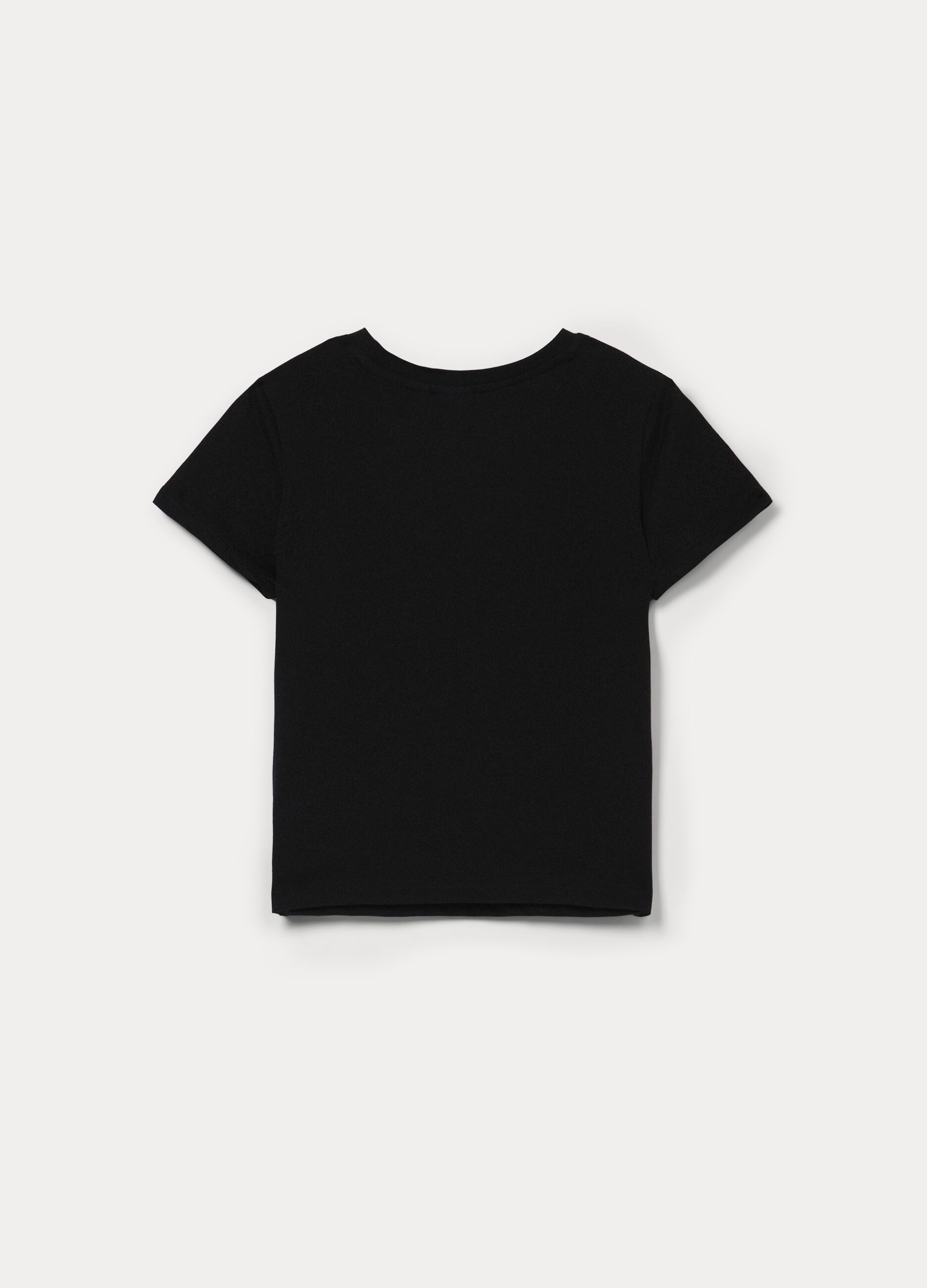 T-shirt girocollo in jersey di puro cotone ragazza_1