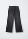 Pantaloni in denim misto cotone Wide Leg ragazza_0