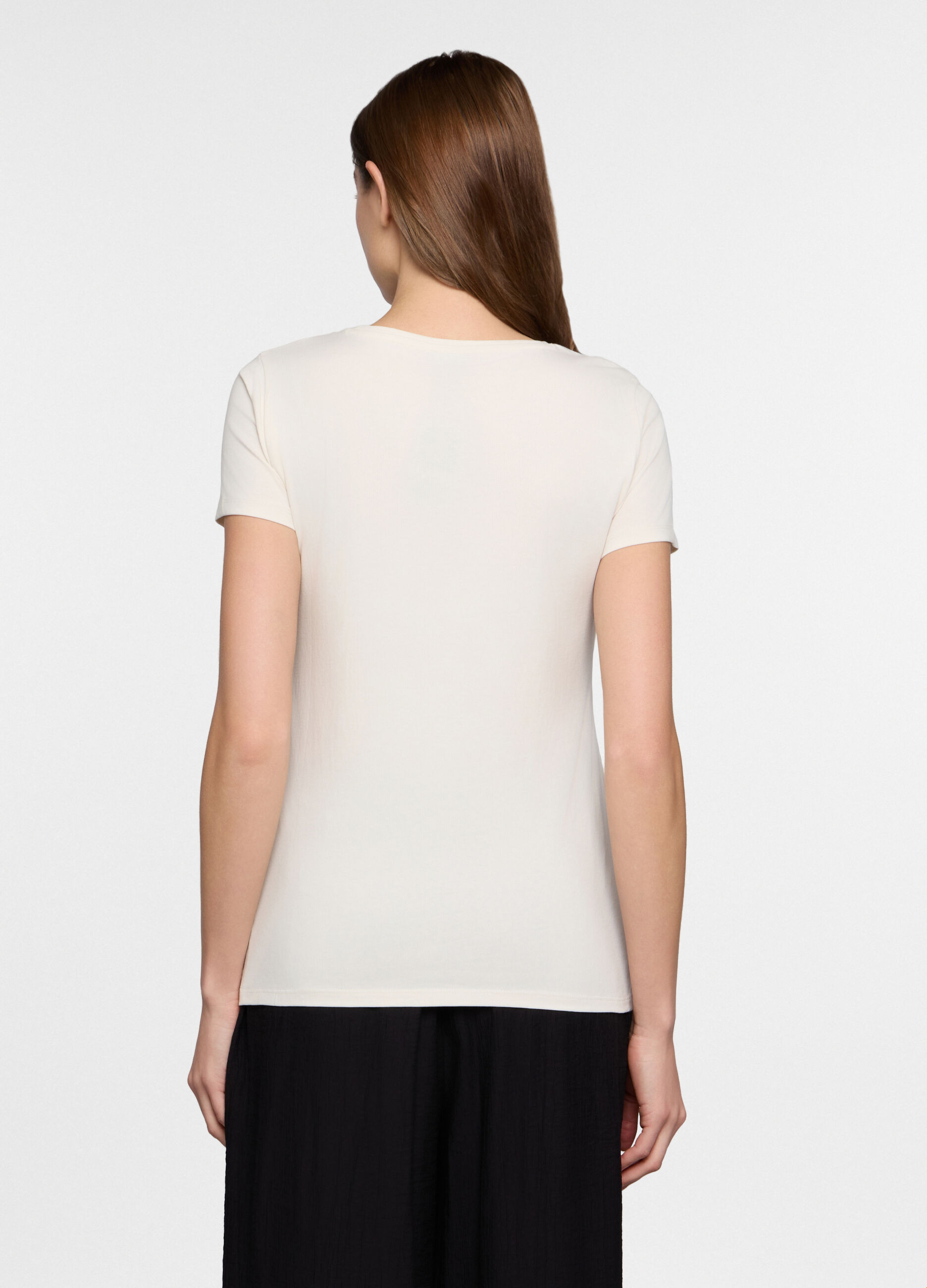 T-shirt girocollo stretch donna_1