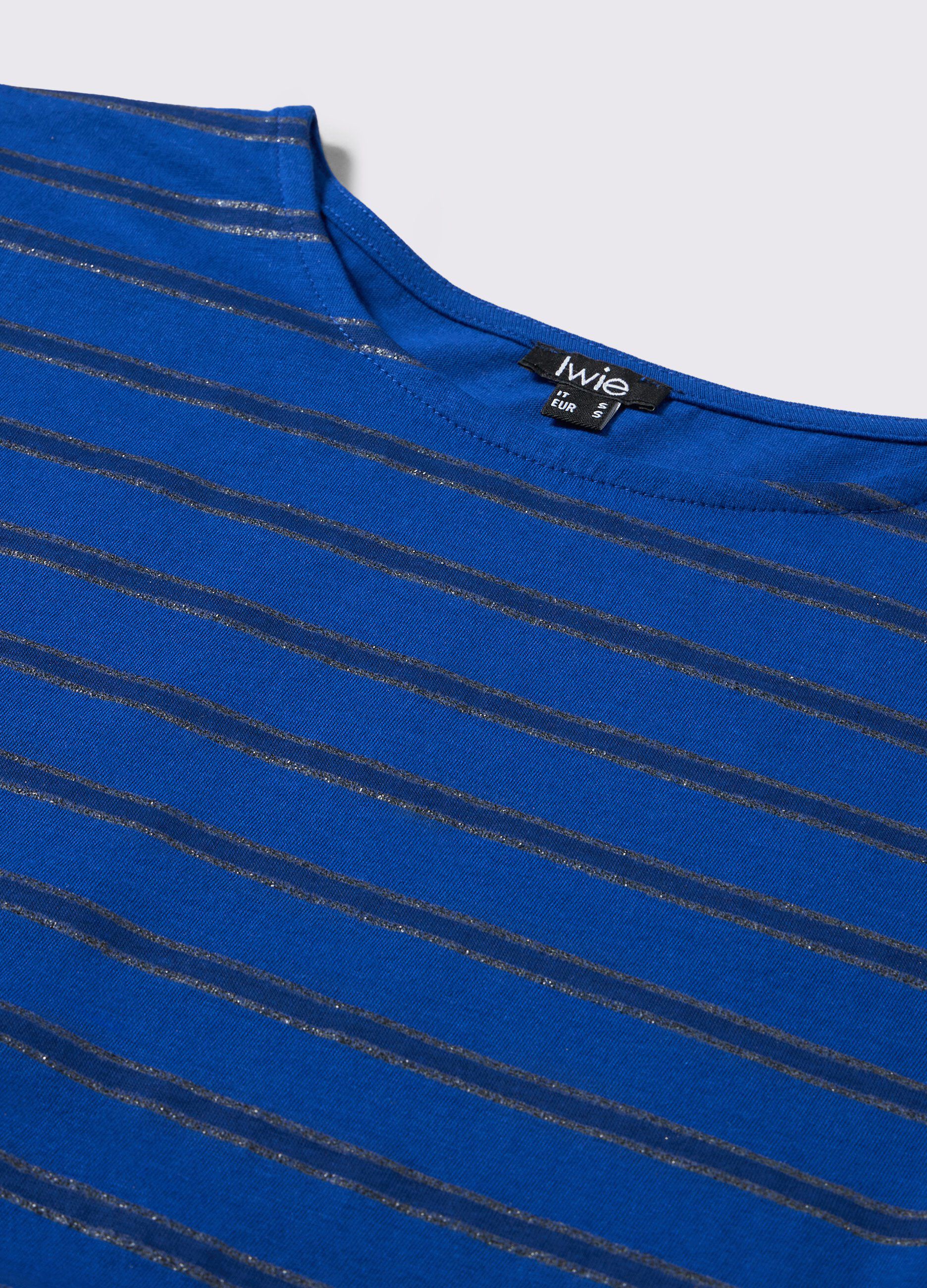 T-shirt in puro cotone a righe donna_1