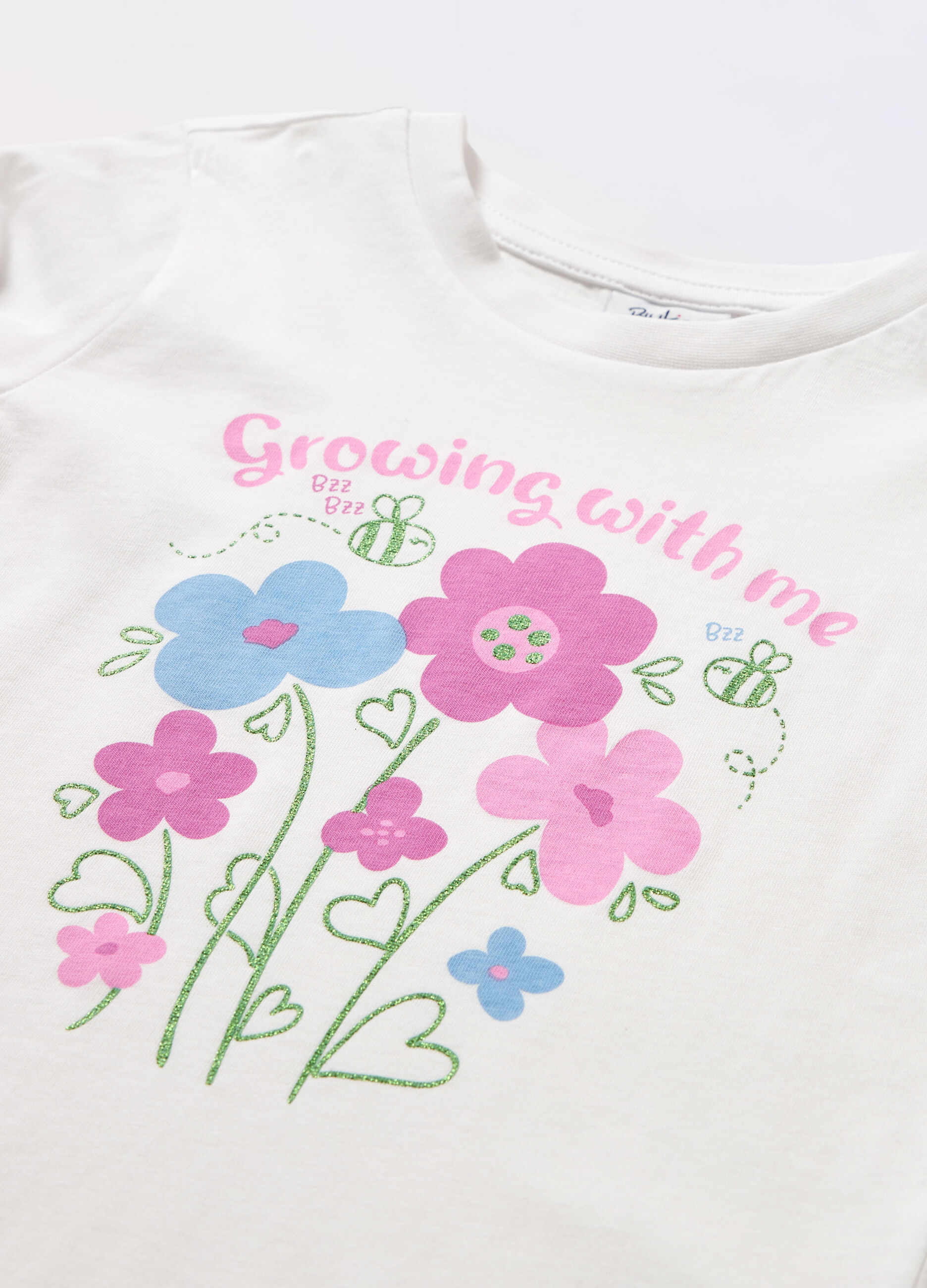 T-shirt in jersey di puro cotone bambina_1