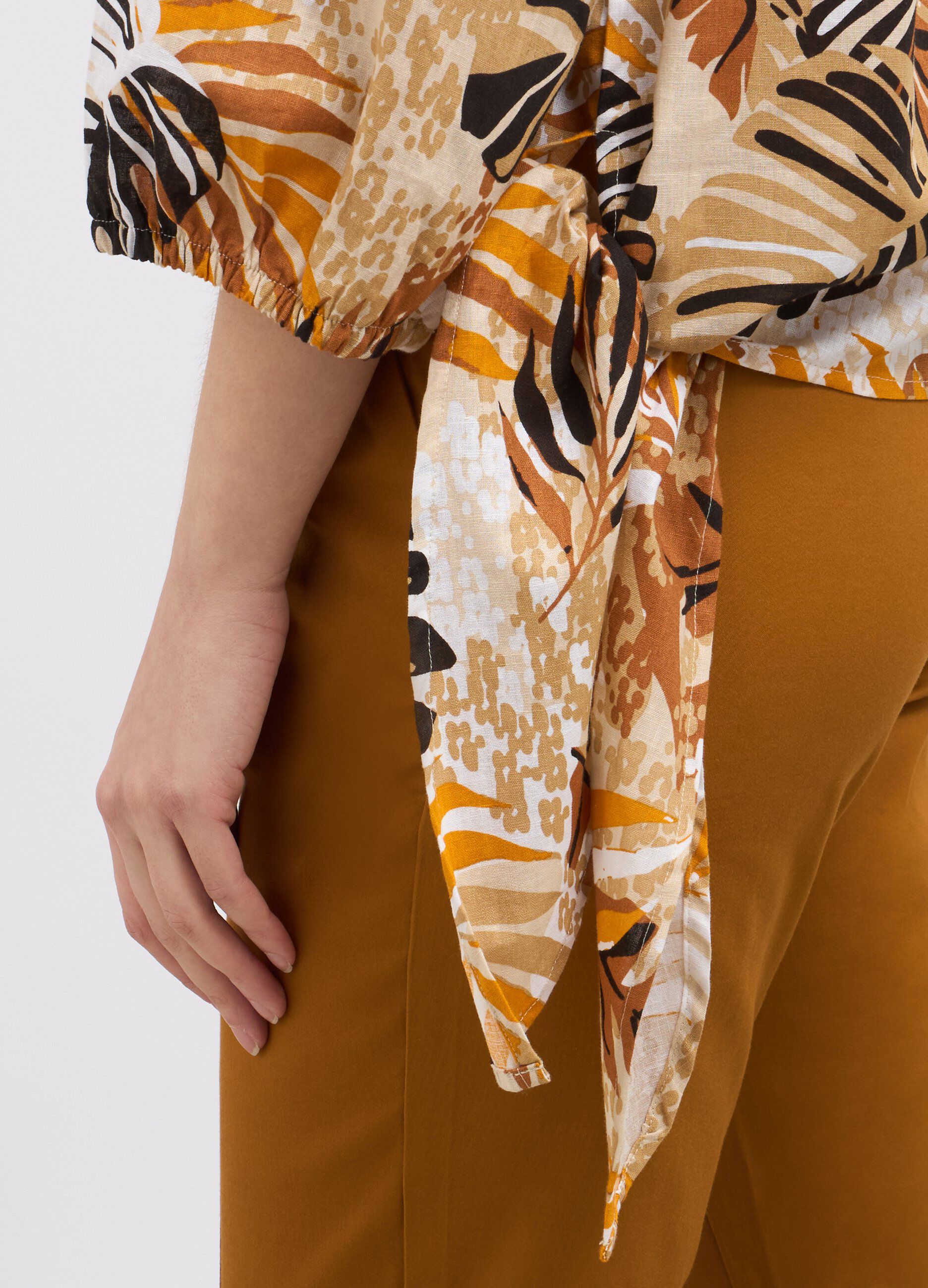 Blusa in misto lino donna_2