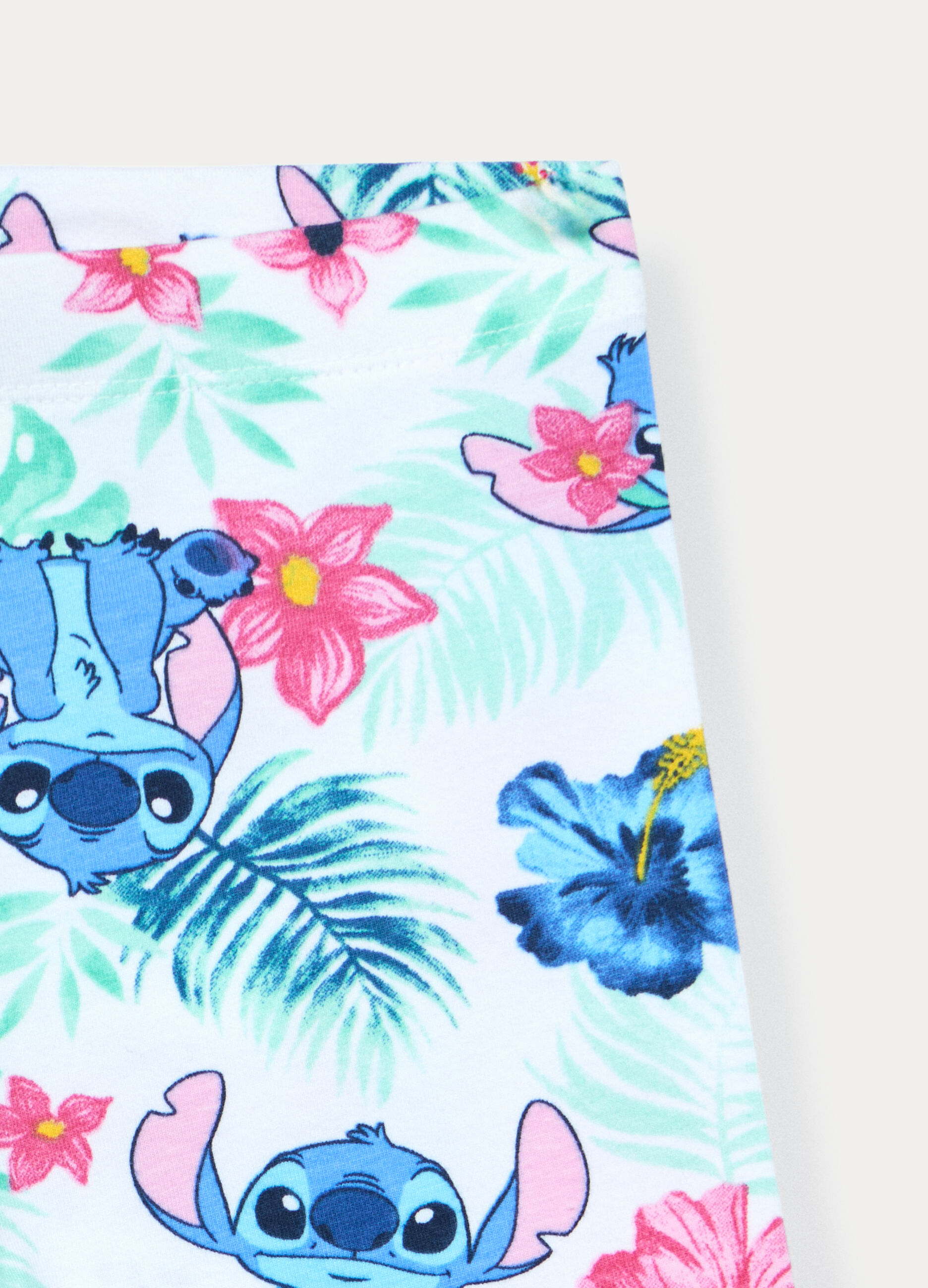 Leggings corti Stitch in jersey di cotone stretch bambina_2