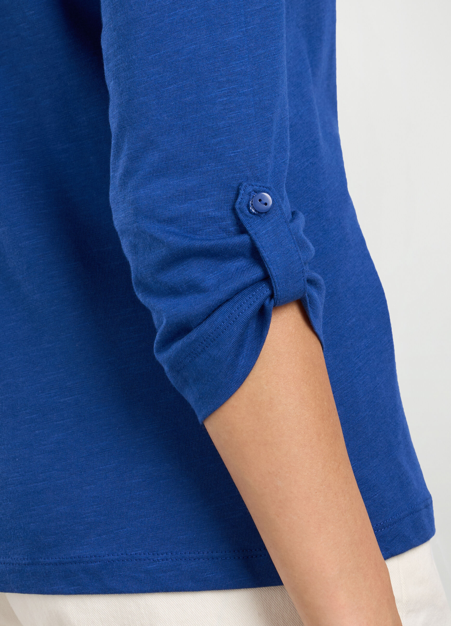 T-shirt in jersey slub donna_2