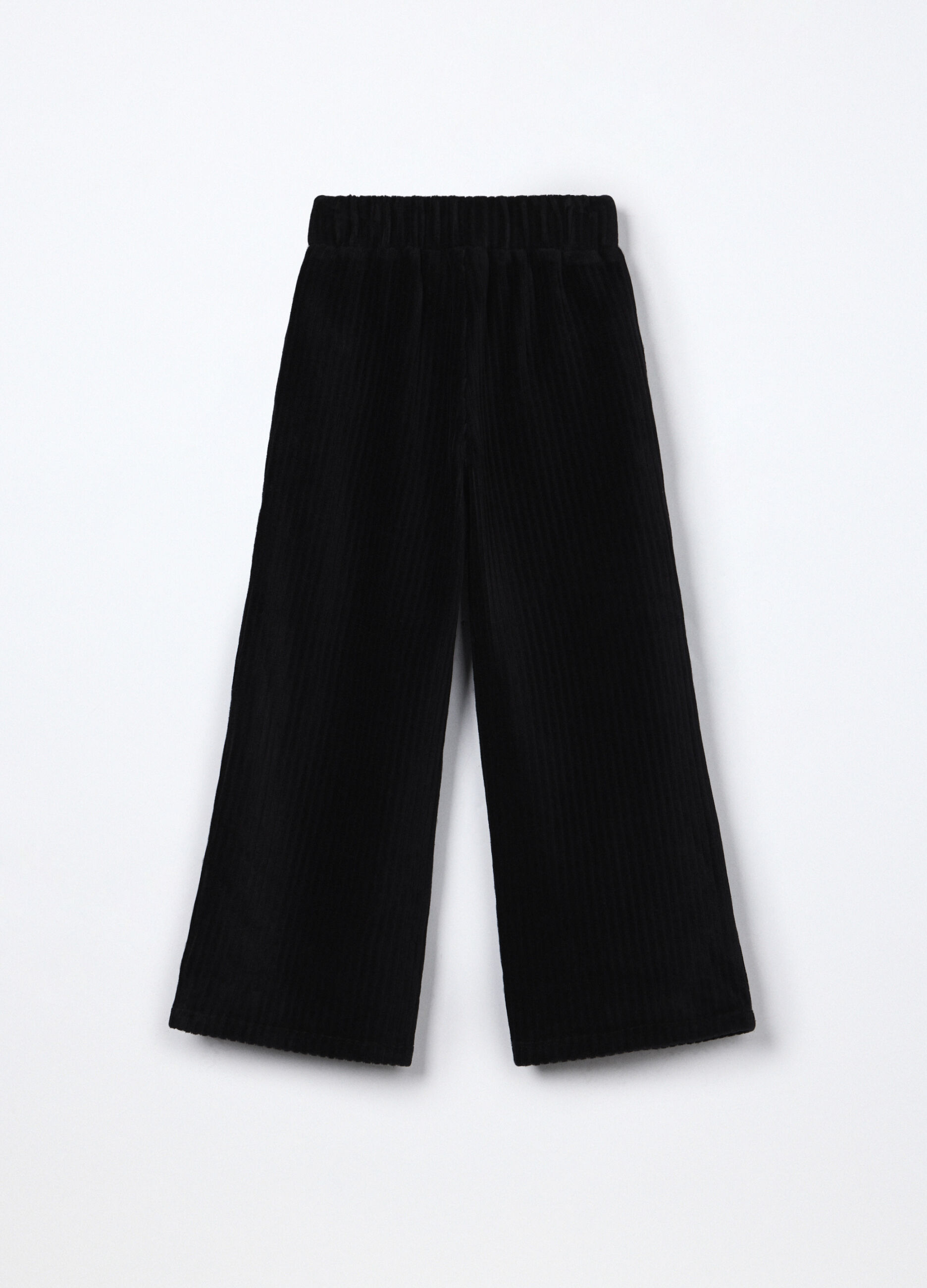 Pantaloni misto cotone velour bambina_1