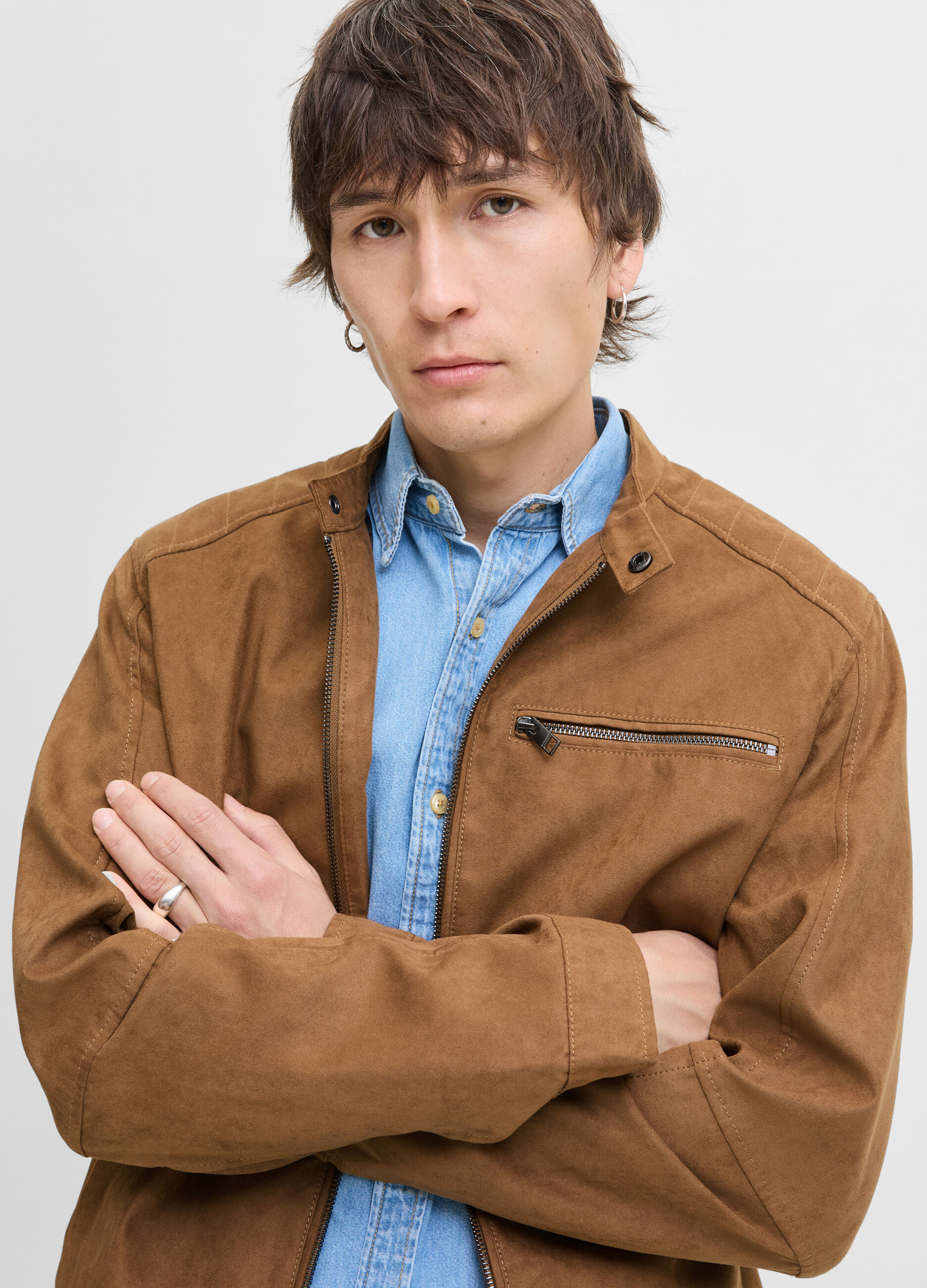 Giacca in ECOpelle scamosciata uomo_3