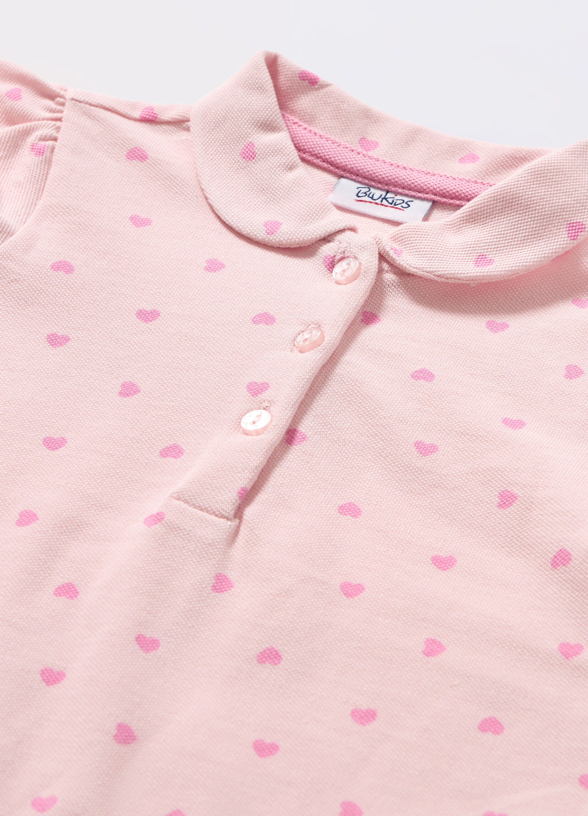 Polo in puro cotone Piquet neonata_1