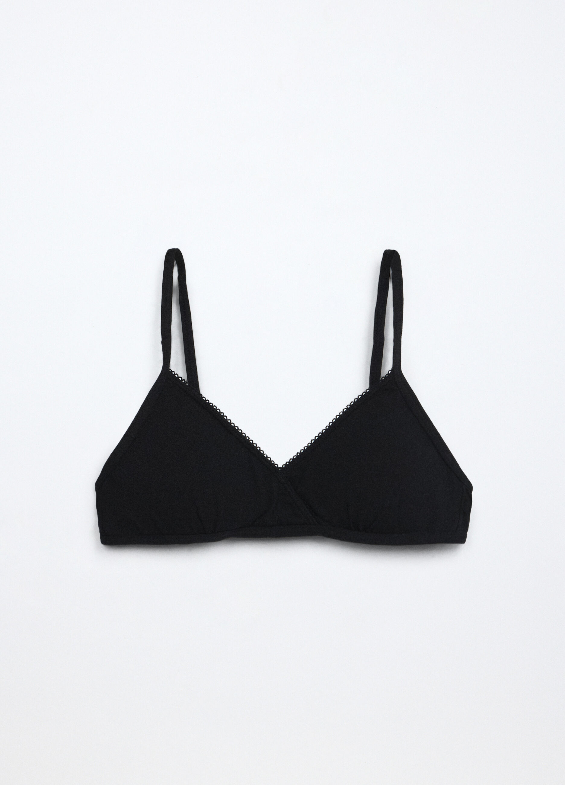 Reggiseno a triangolo in jersey di cotone stretch ragazza_0