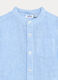 Camicia con collo coreano misto lino bimbo_2